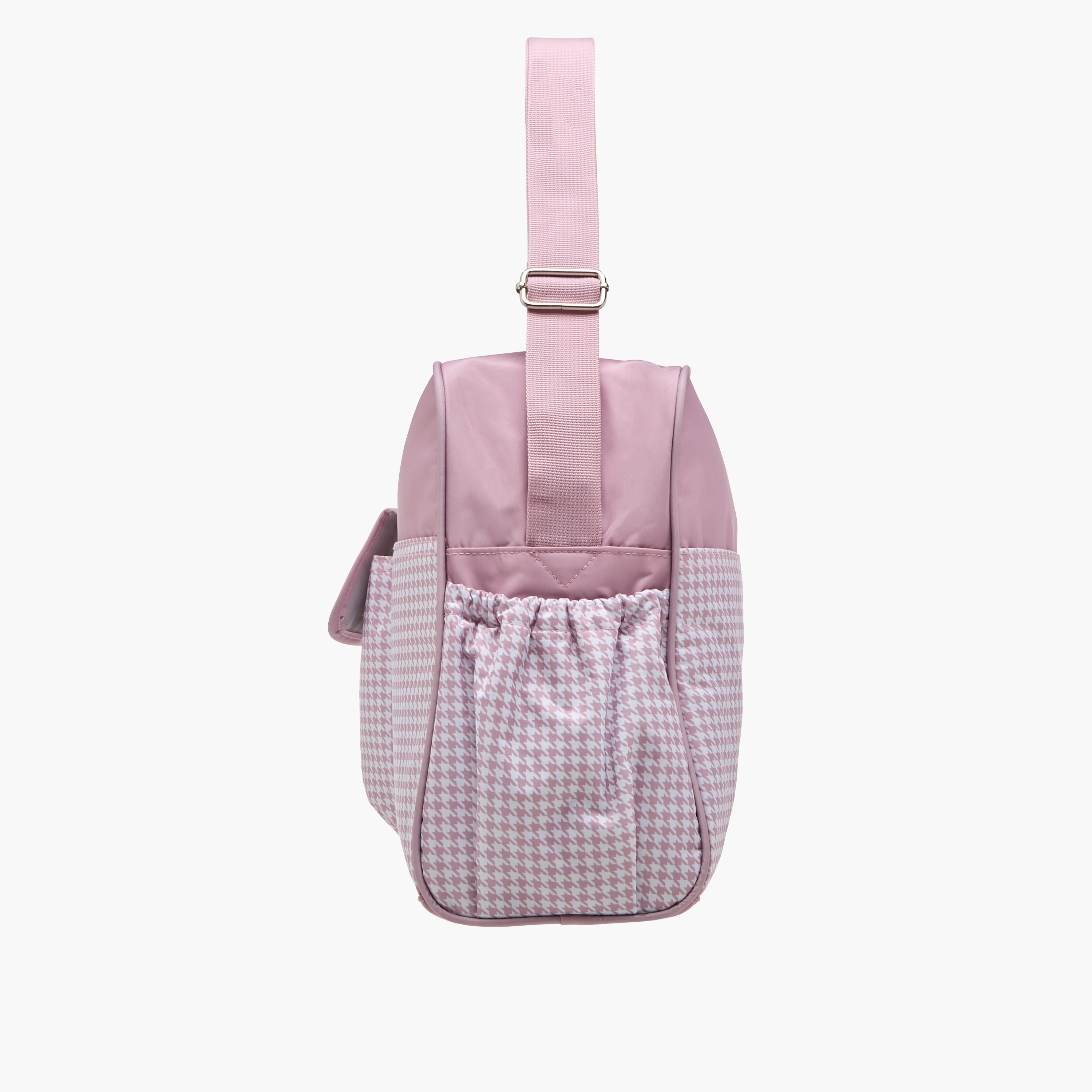 Juniors Checked Diaper Bag with Double Handle and Zip Closure-baby-diapering-diaperbags-image-7