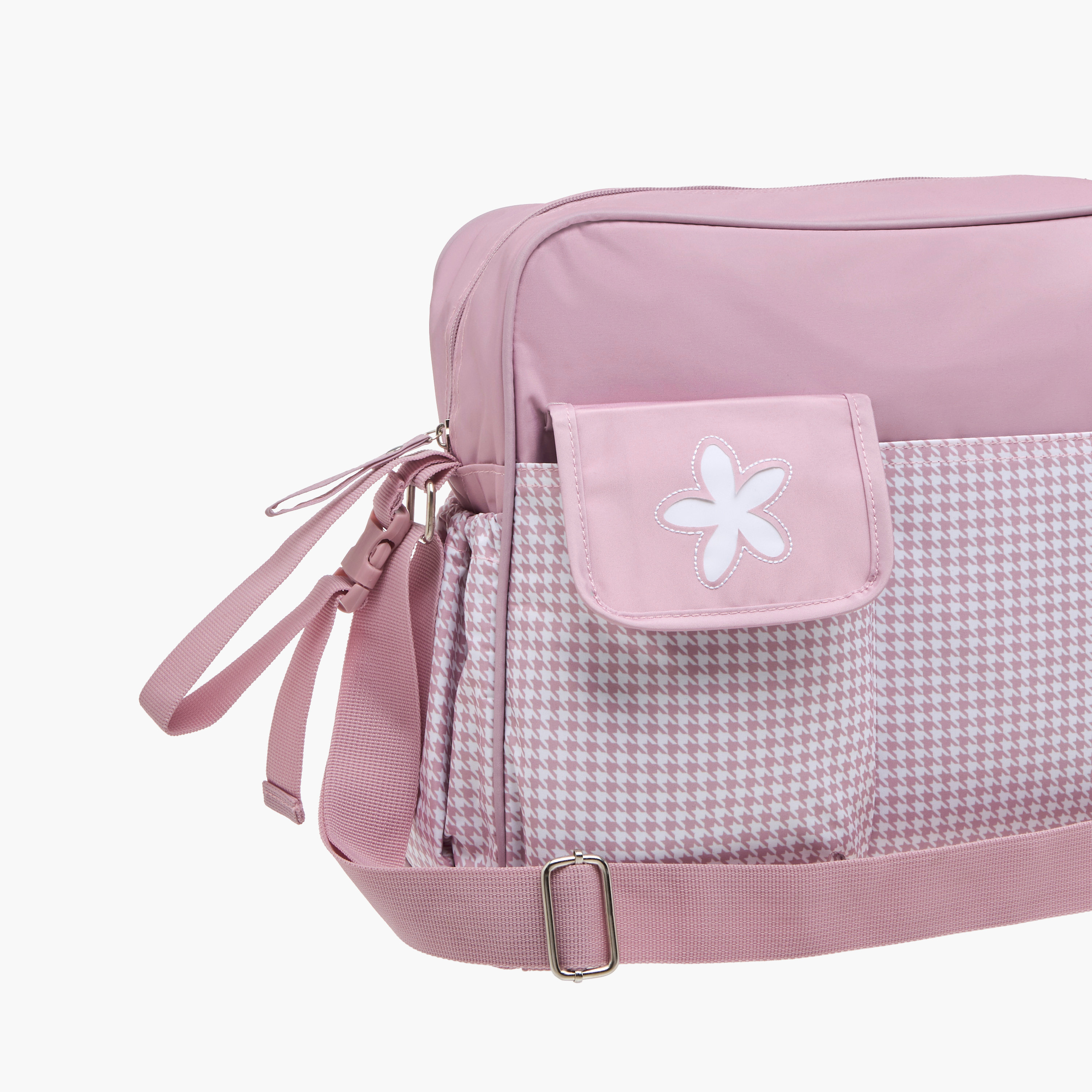 Juniors Checked Diaper Bag with Double Handle and Zip Closure-baby-diapering-diaperbags-image-8