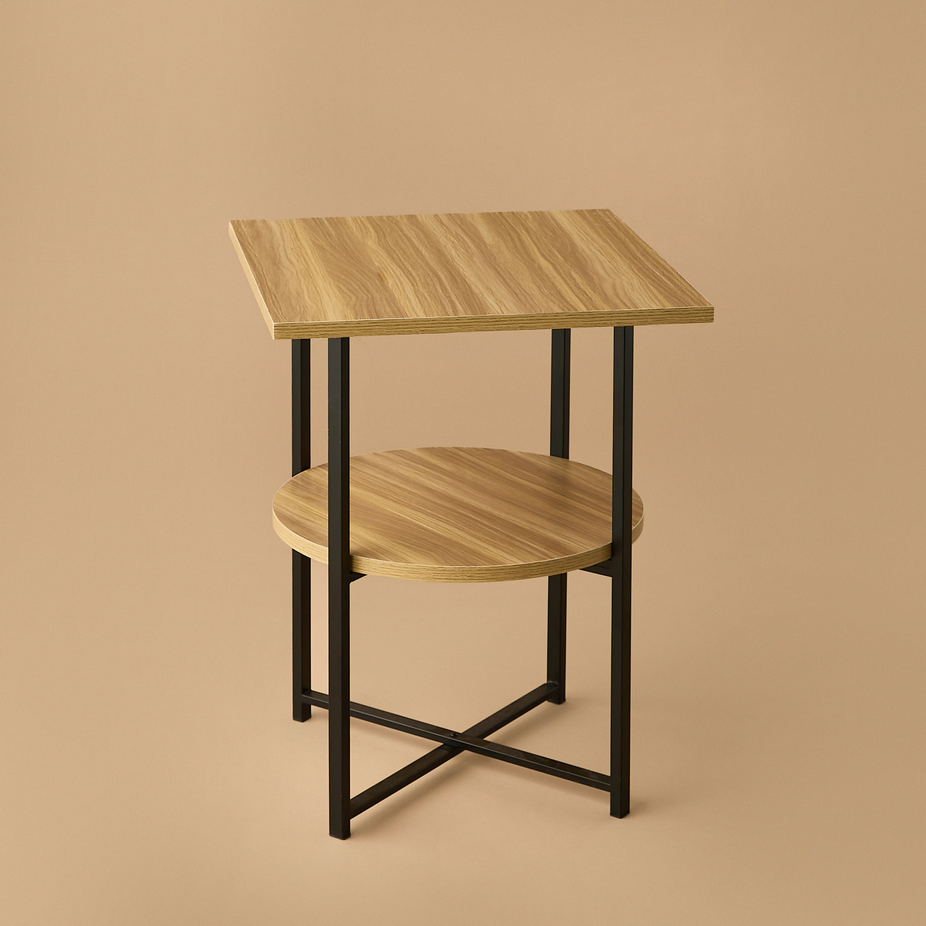 Wooden Two-Tier Side Table - 48x61 cms-furniture-livingroom-sideandendtables-image-2