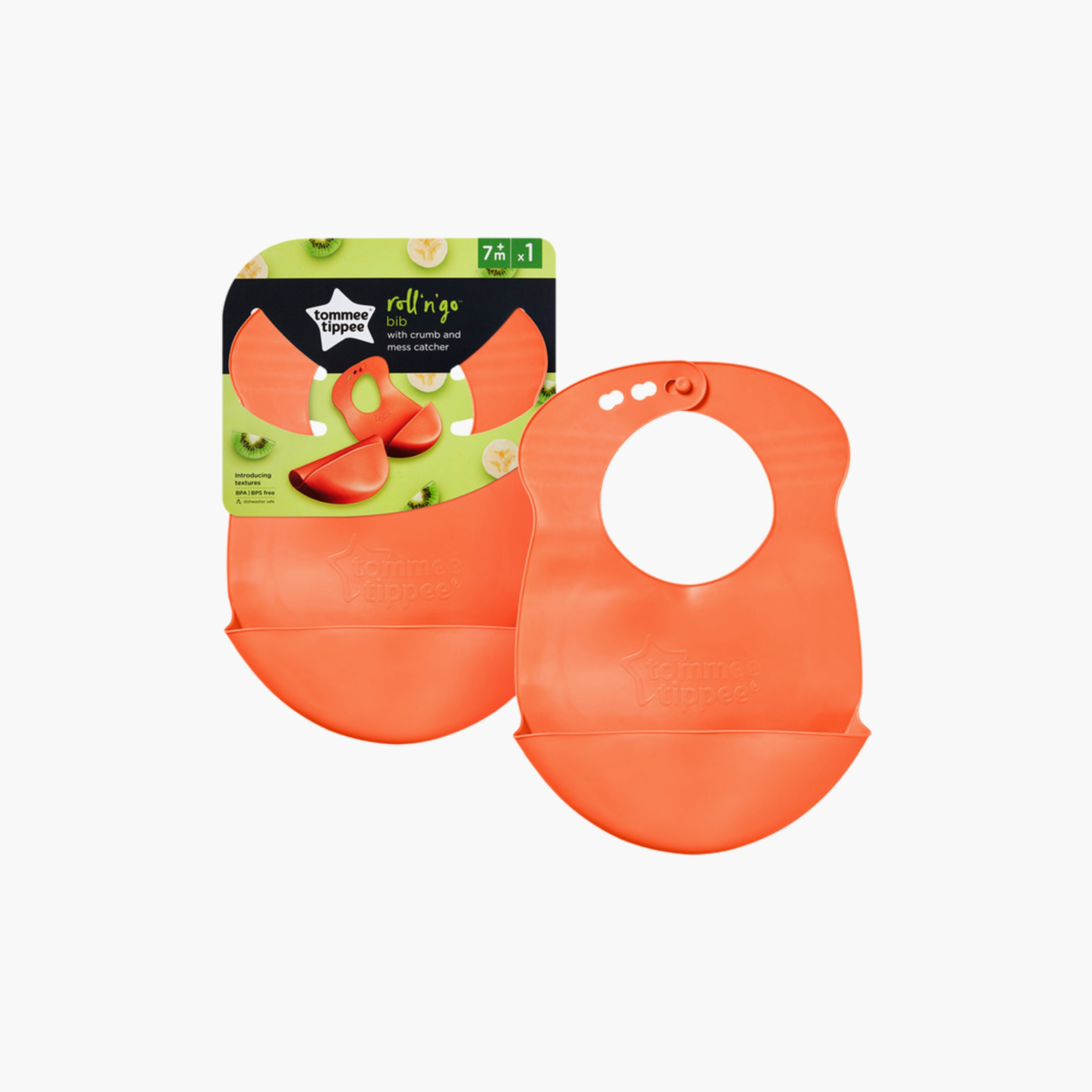 مريلة سيليكون رول آند جو مع ملتقط للفتات والفوضى من تومي تيبي-baby-feeding-bibs-image-2