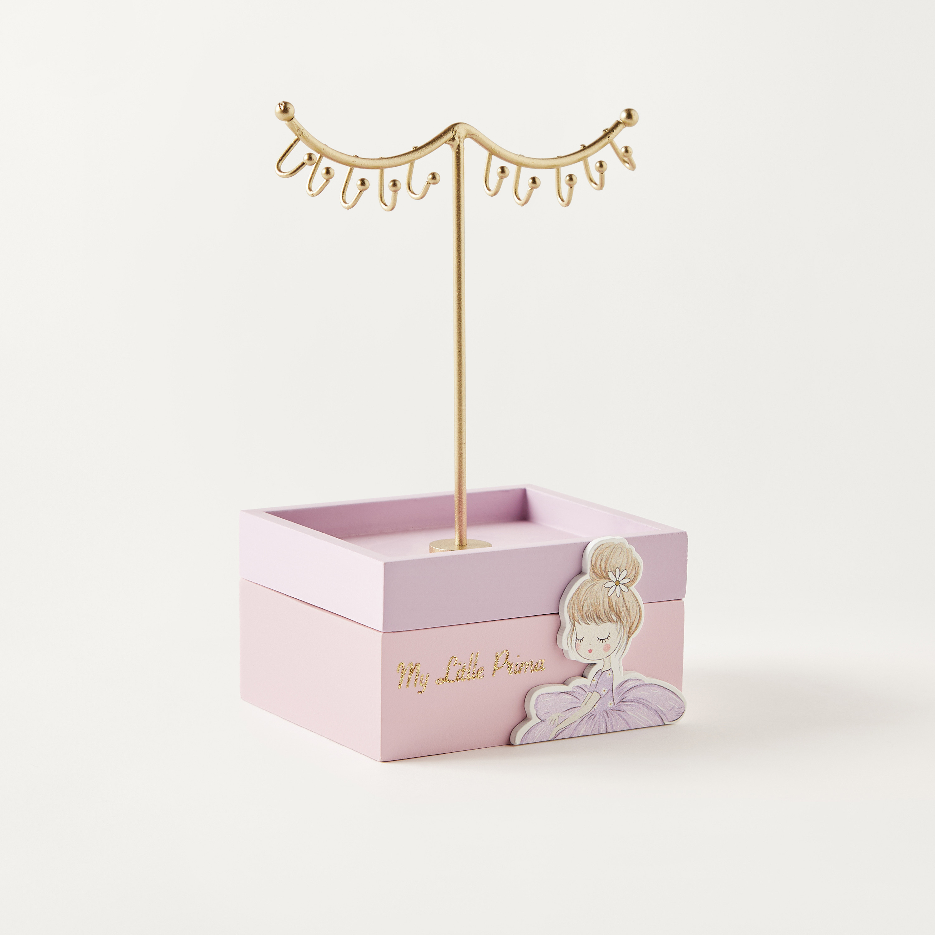 Dancing Ballerina Accent Jewellery Box with Hooks - 11x10x19 cms-women-watchesandjewellery-jewellery-storage-image-1