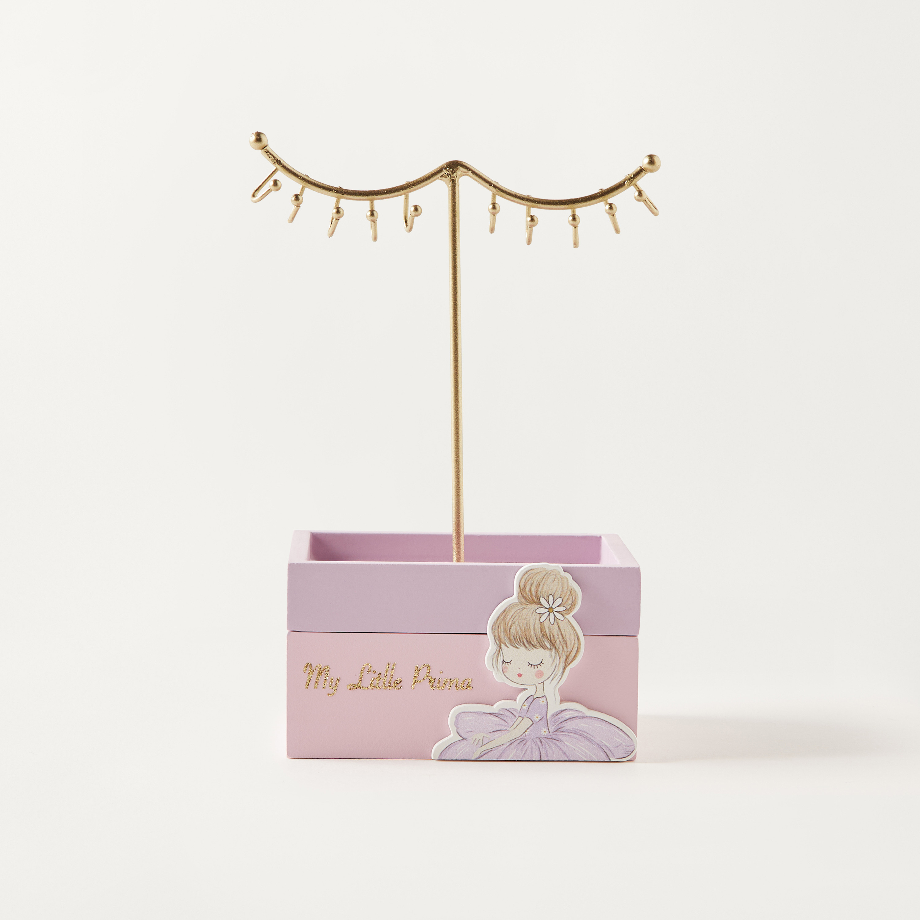 Dancing Ballerina Accent Jewellery Box with Hooks - 11x10x19 cms-women-watchesandjewellery-jewellery-storage-image-2