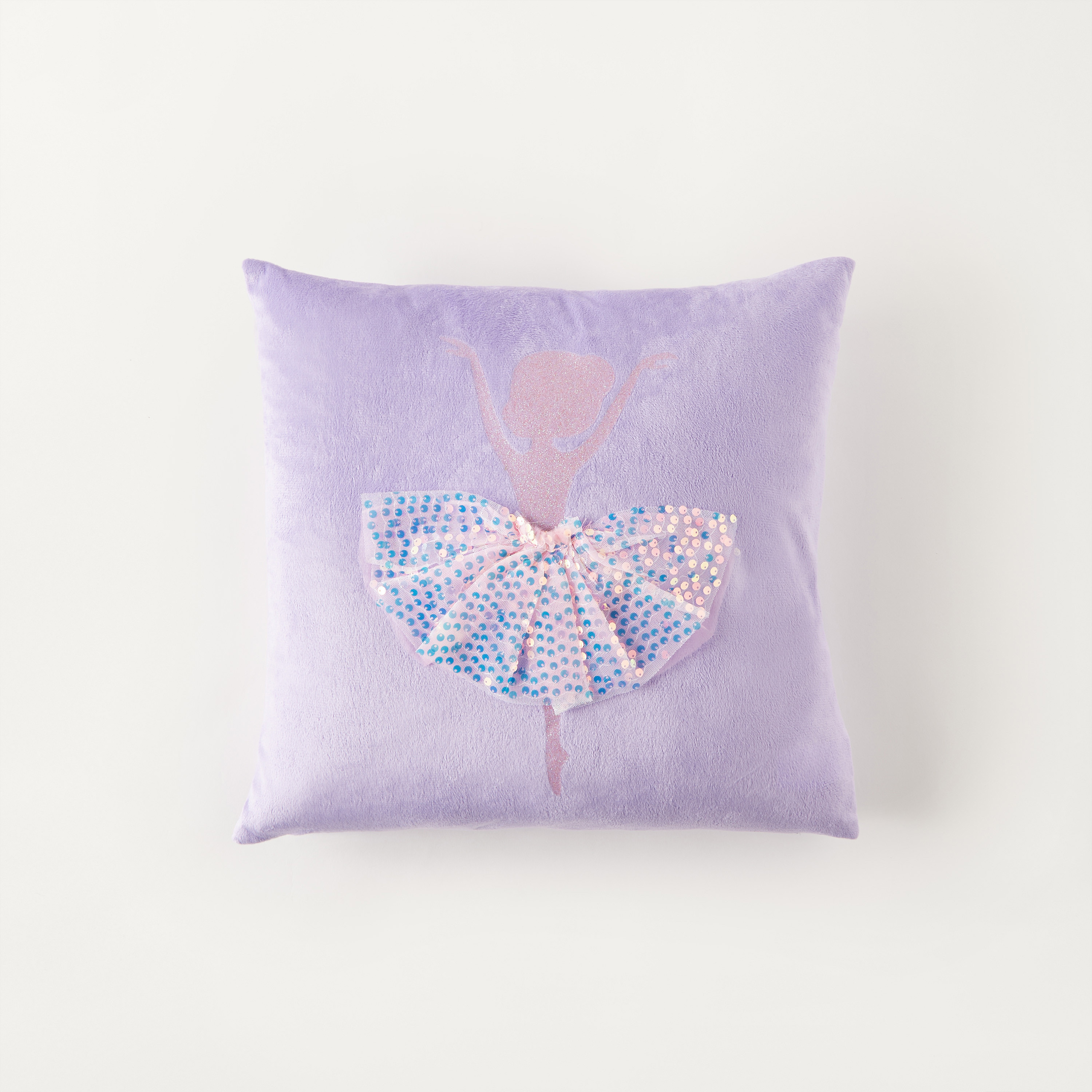 Dancing Ballerina Sequinned Cushion - 45x45 cm-household-cushionsandthrows-filledcushions-decorativecushions-image-1
