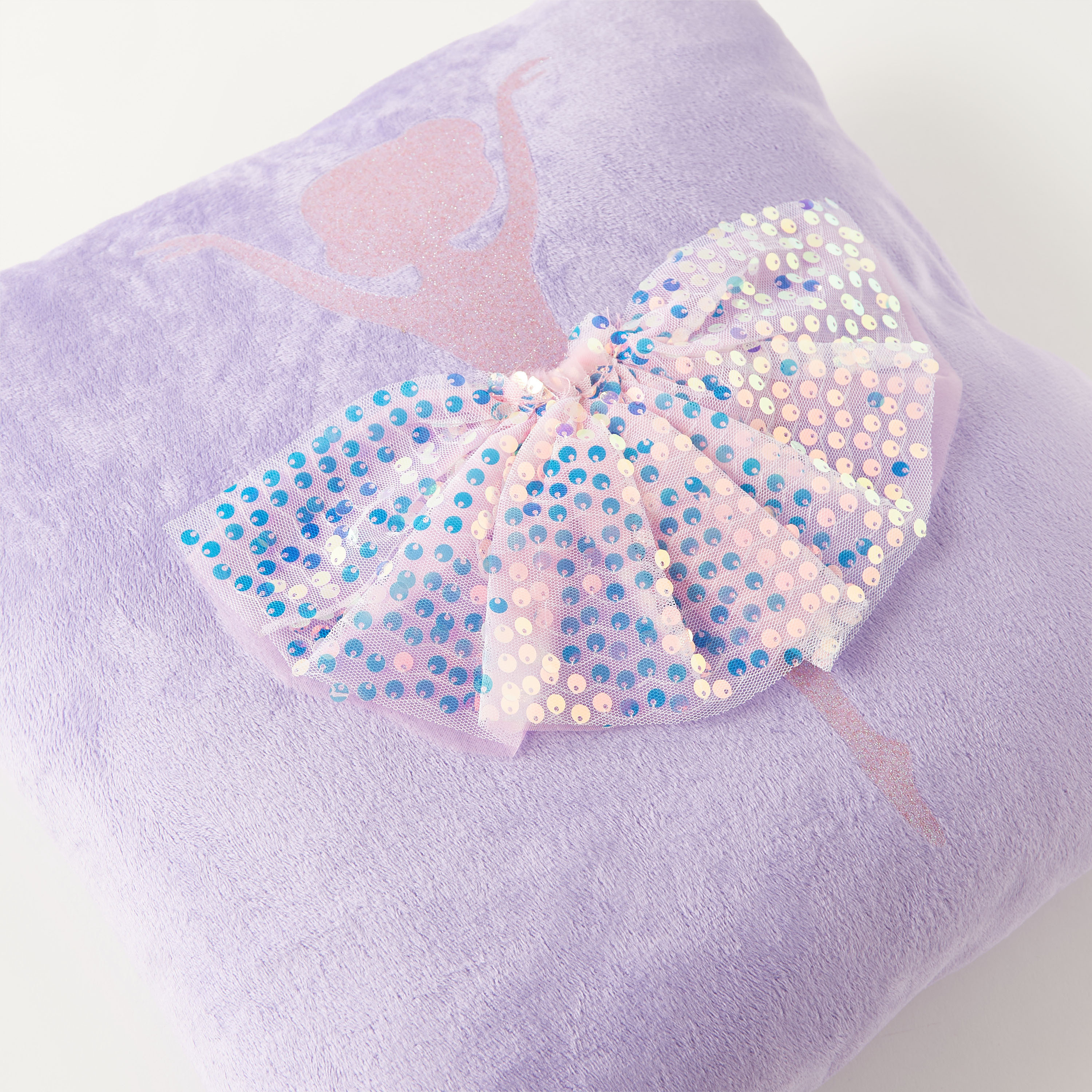 Dancing Ballerina Sequinned Cushion - 45x45 cm-household-cushionsandthrows-filledcushions-decorativecushions-image-2