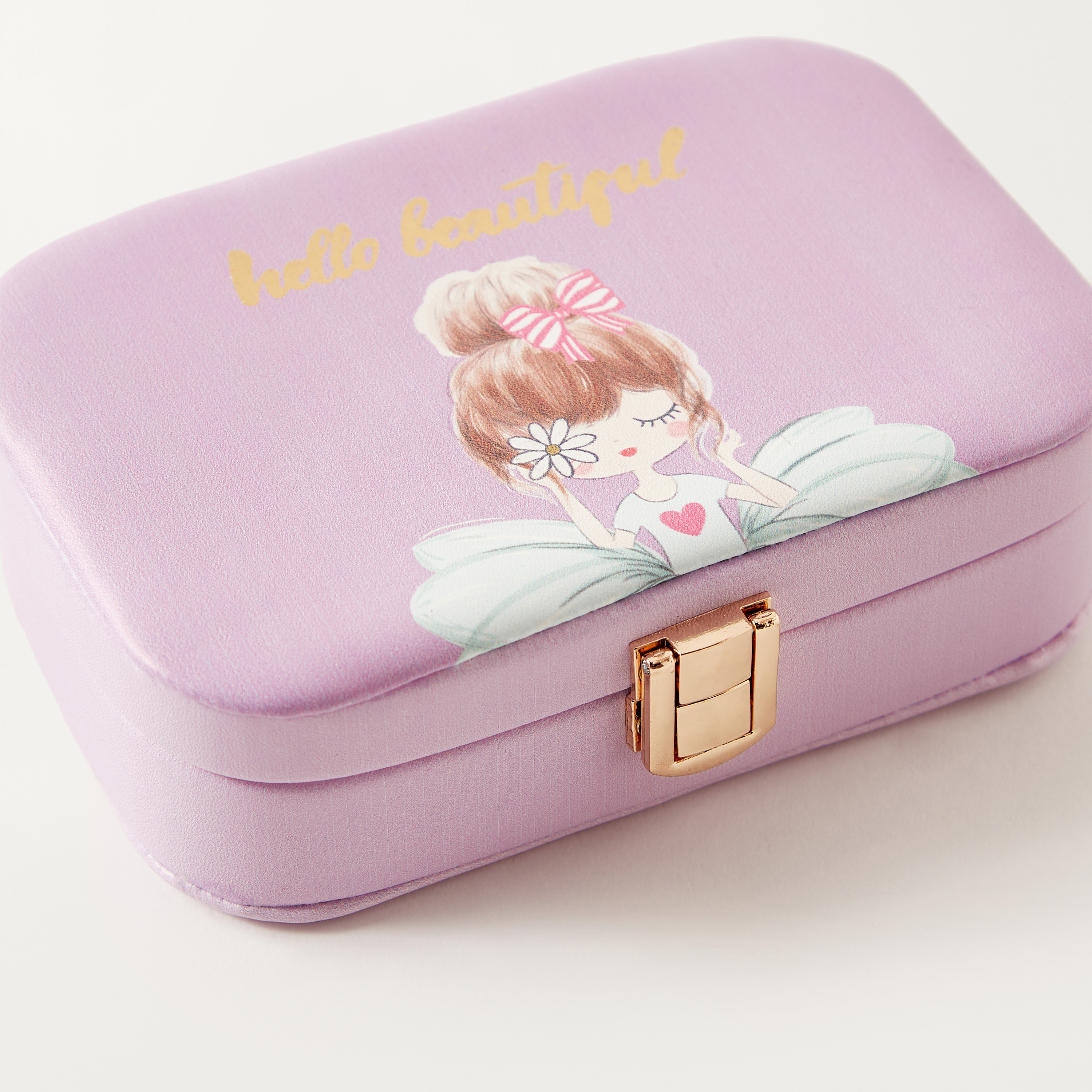 صندوق مجوهرات 3 أقسام بمرآة وطبعات باليرينا - 15x11x5 سم-women-watchesandjewellery-jewellery-storage-image-3