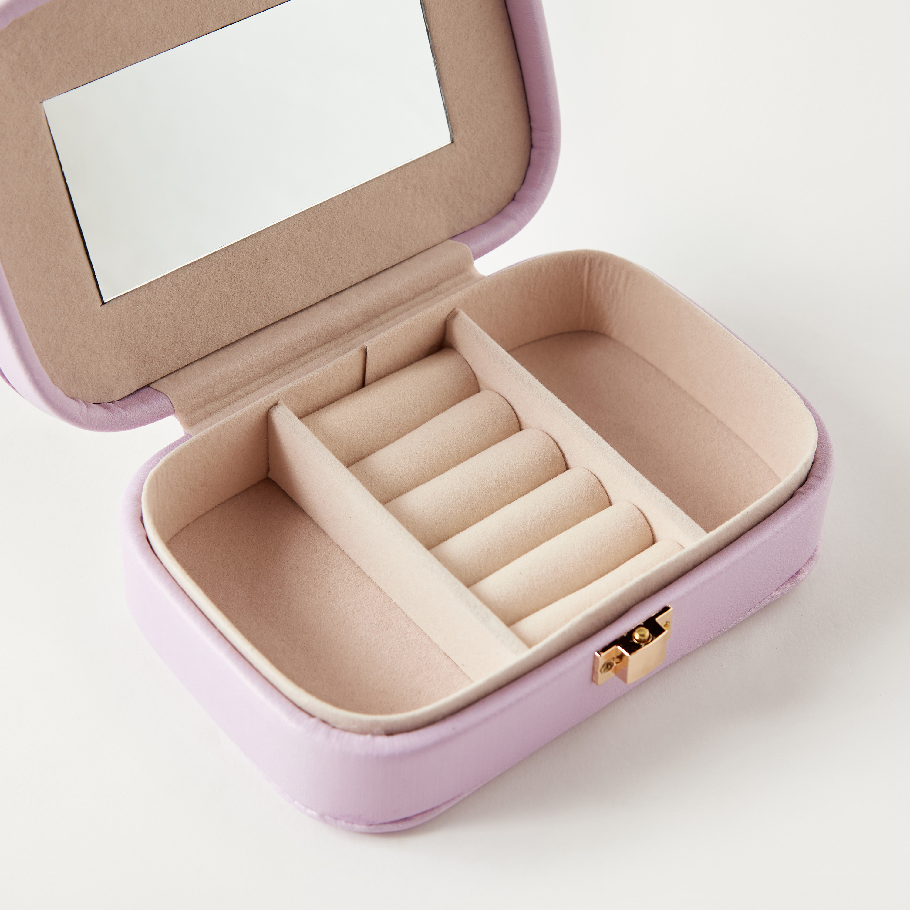صندوق مجوهرات 3 أقسام بمرآة وطبعات باليرينا - 15x11x5 سم-women-watchesandjewellery-jewellery-storage-image-4