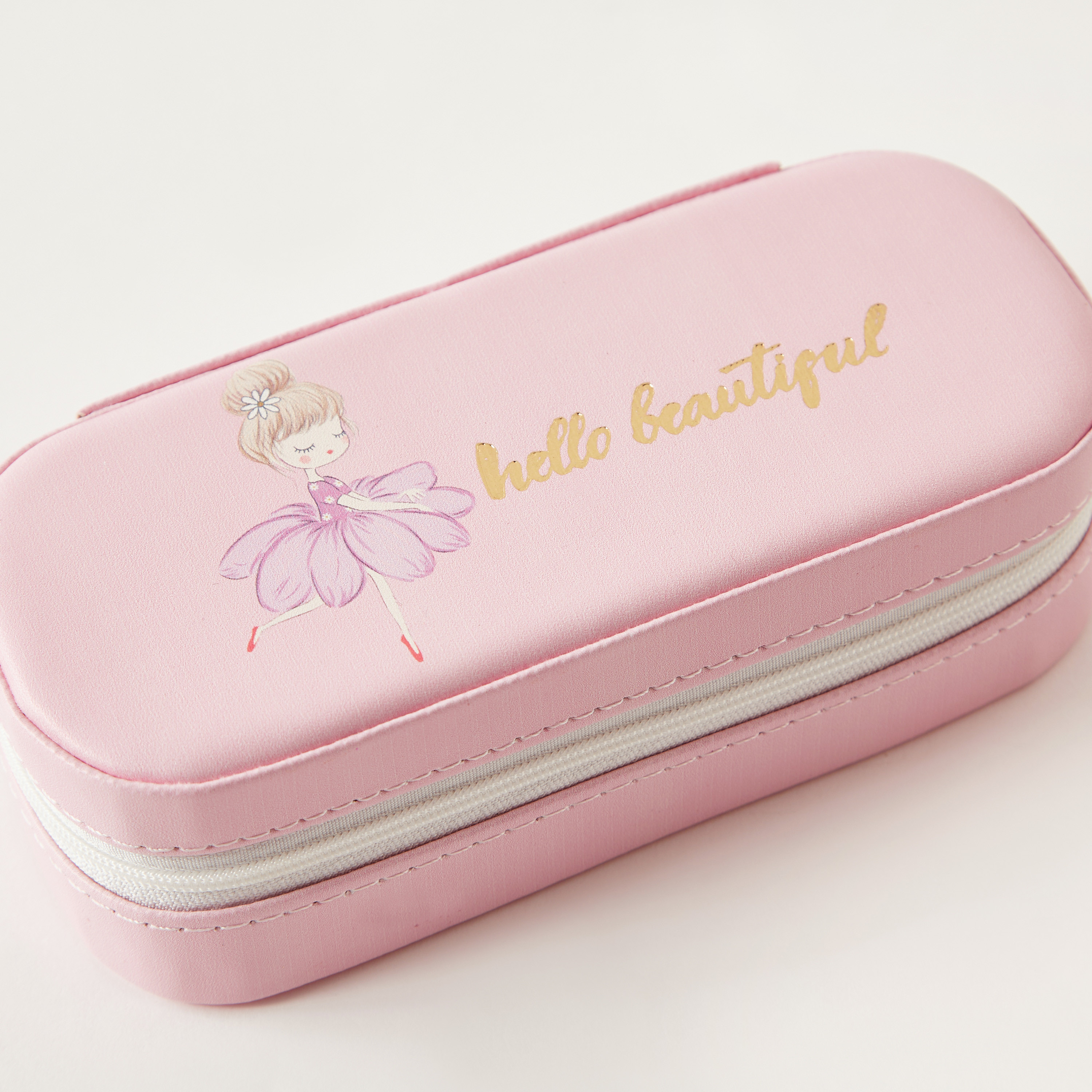 Ballerina Print Jewellery Box with Zip Closure - 18x8x6 cms-women-watchesandjewellery-jewellery-storage-image-3