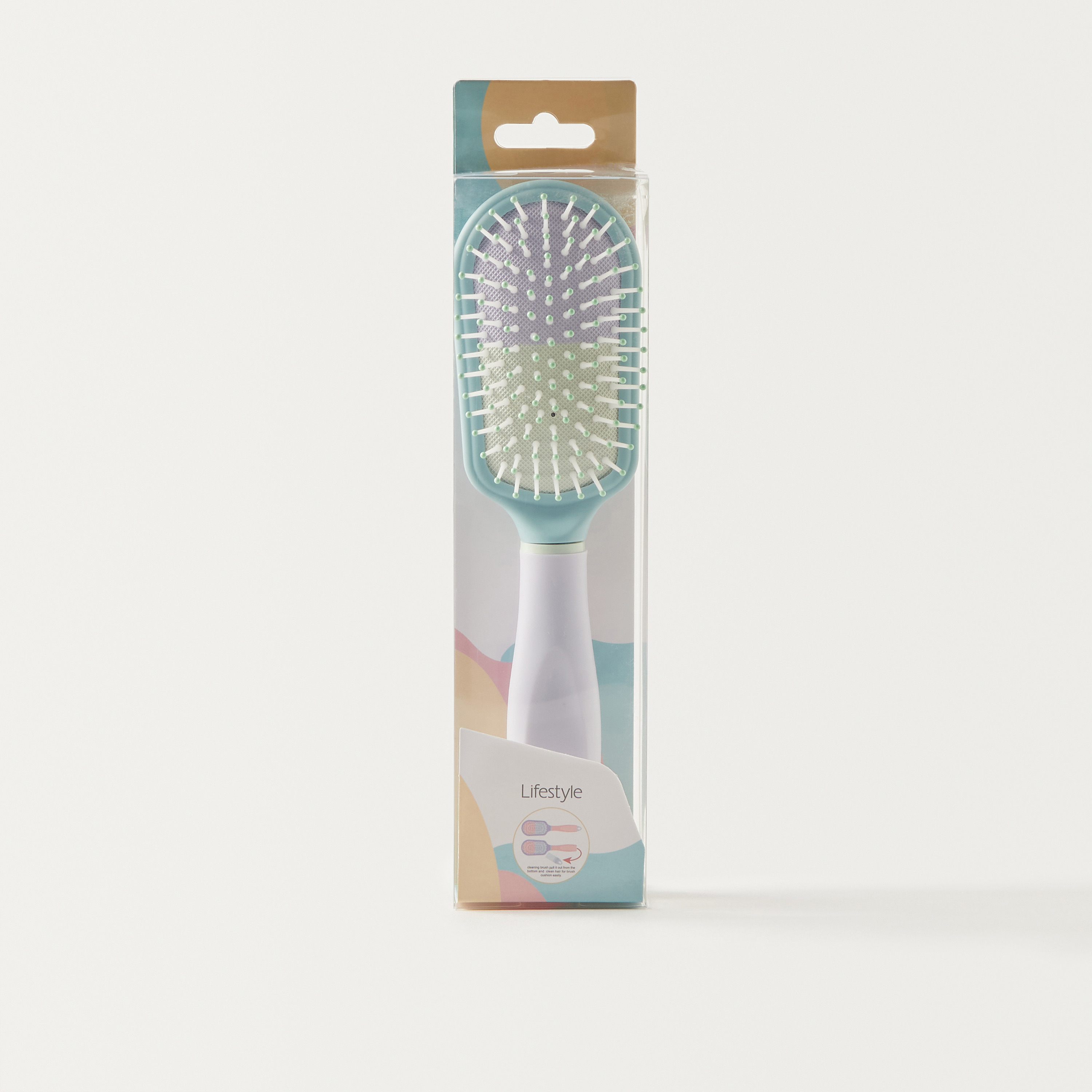 فرشاة شعر بقوالب ملونة مع مشط تنظيف-women-hairaccessories-brushesandcombs-image-5