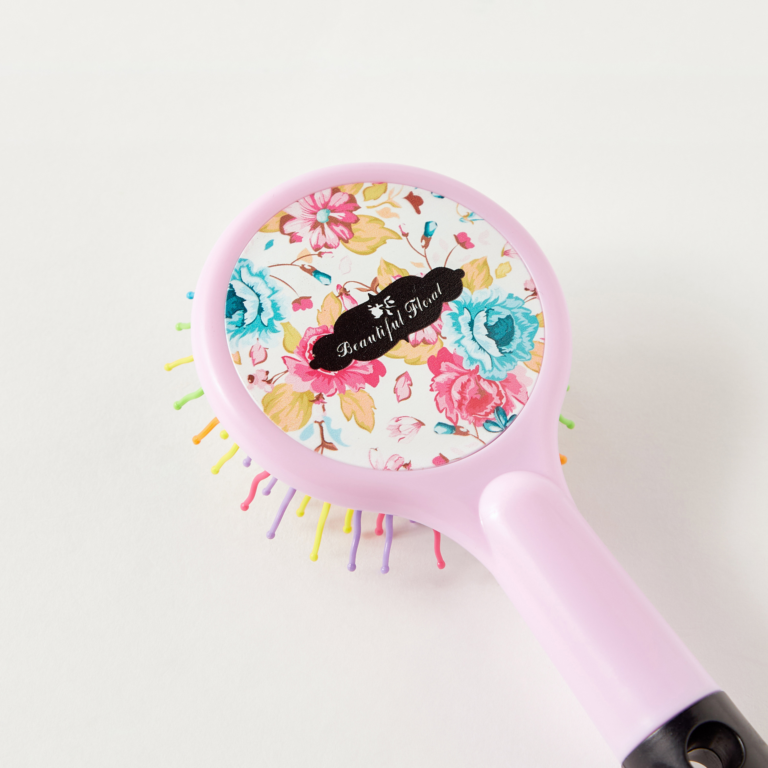 Floral Print Hairbrush-women-hairaccessories-brushesandcombs-image-4