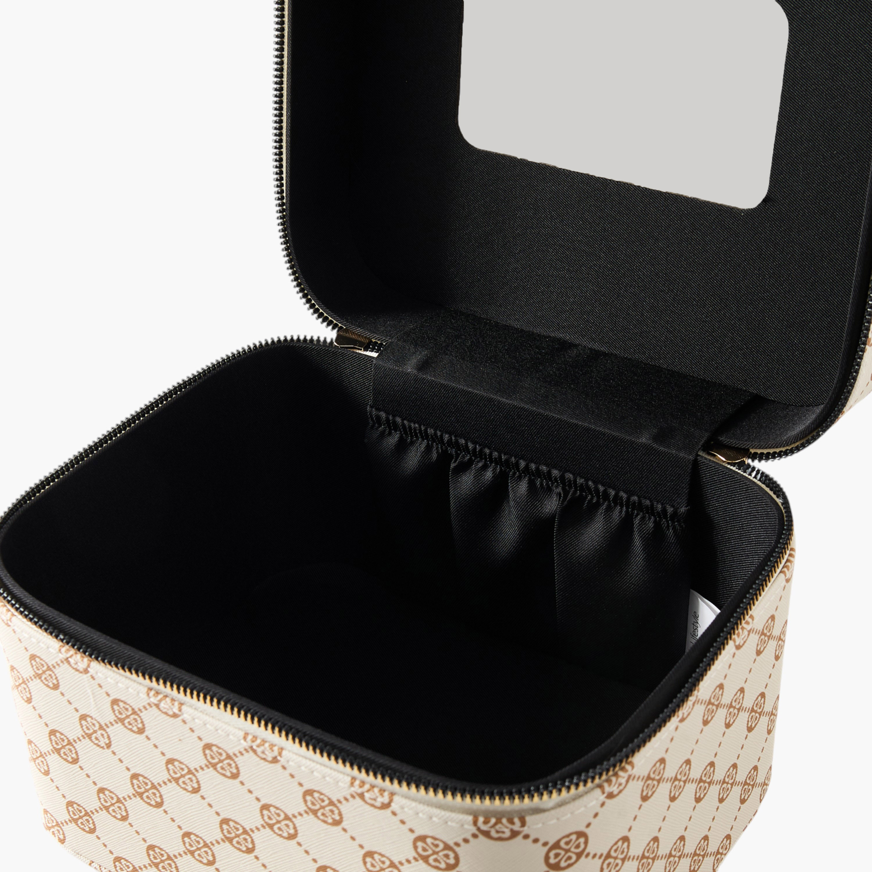 شنطة مجوهرات بسحّاب إغلاق وطبعات - 22x17x16 سم-women-watchesandjewellery-jewellery-storage-image-4