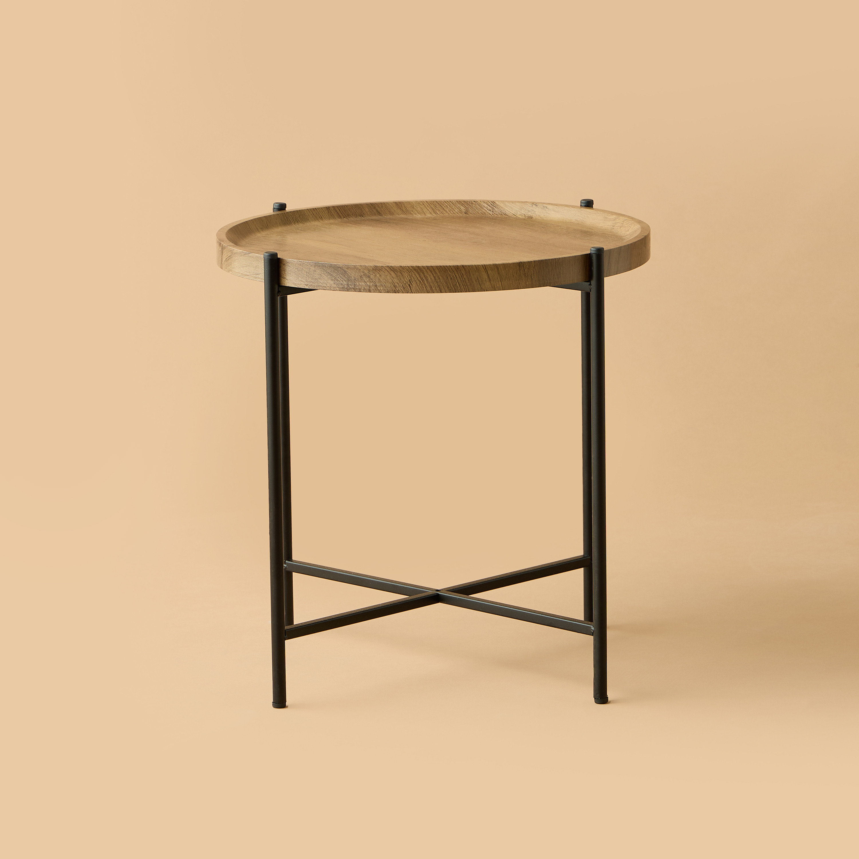 Wooden Top Side Table - 41x41x41 cms-furniture-livingroom-sideandendtables-image-2
