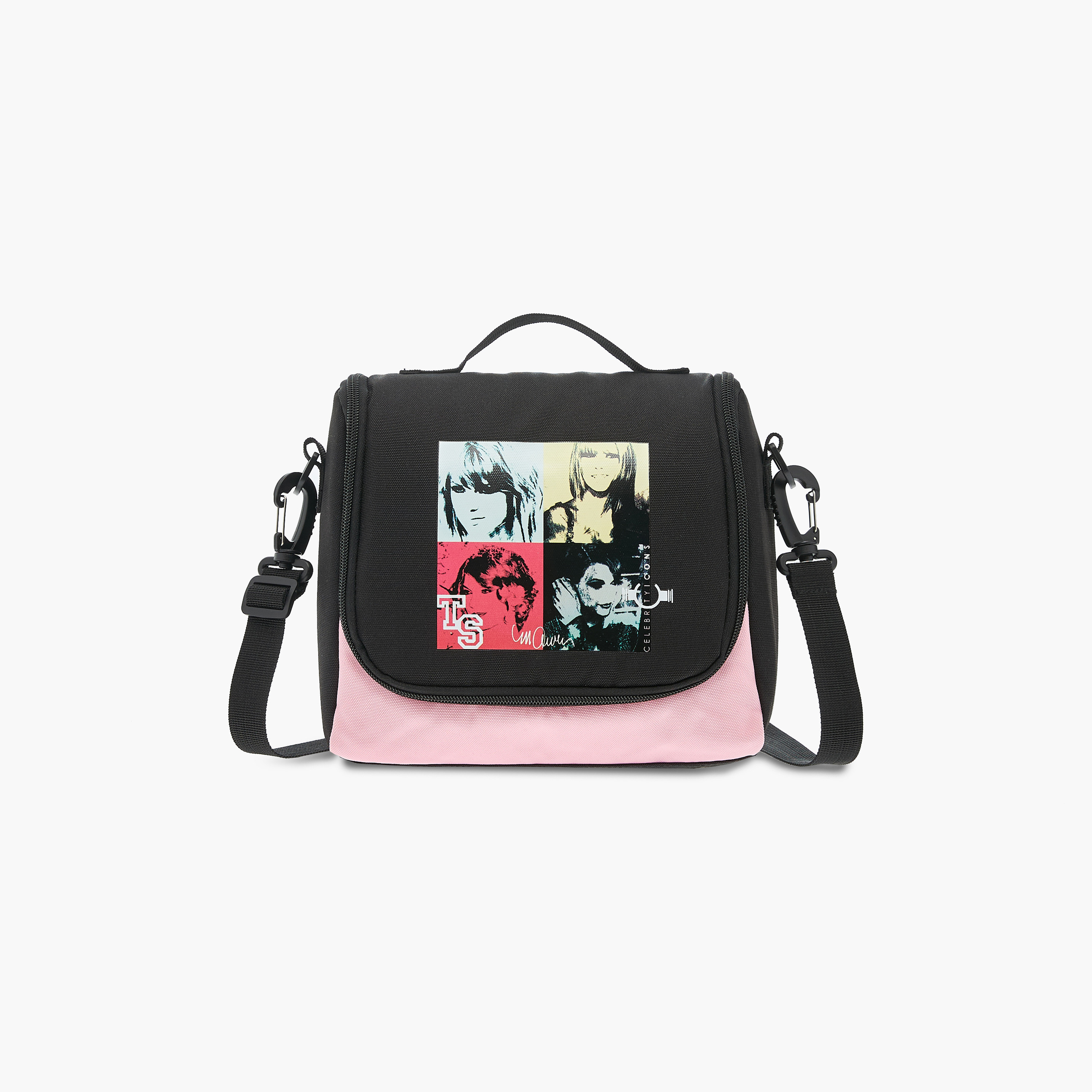 Taylor Swift Print Lunch Bag with Detachable Strap and Zip Closure-school-lunchessentials-lunchbags-image-1