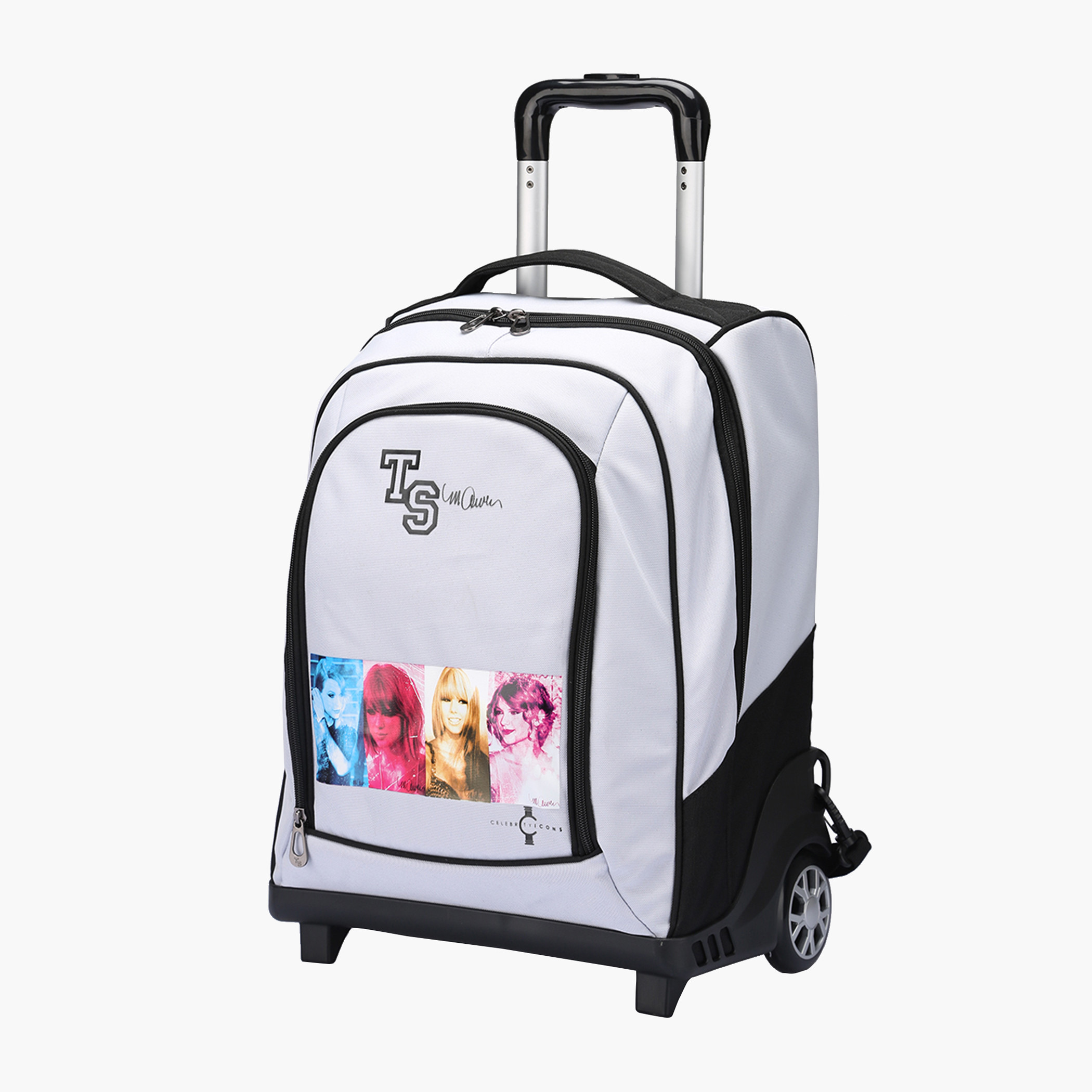 Swifties Print Trolley Backpack with Adjustable Straps and Zip Closure - 36x23x47 cm-school-bagsandbackpacks-trolleybags-image-5