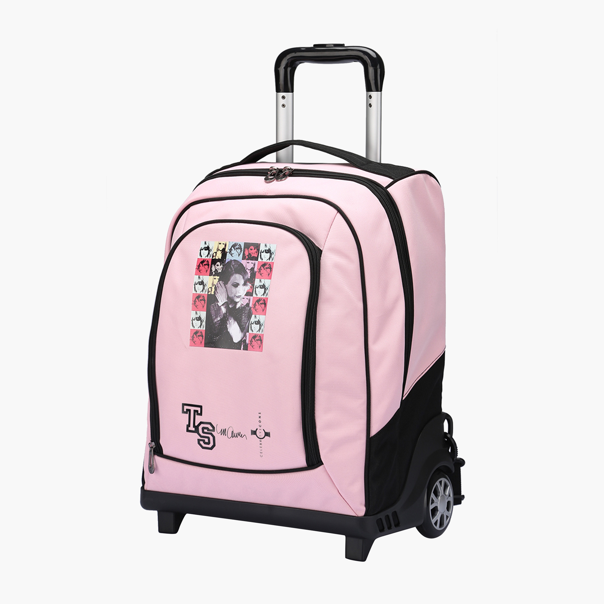 Swifties Print Trolley Backpack with Adjustable Straps and Zip Closure - 36x23x47 cm-school-bagsandbackpacks-trolleybags-image-6