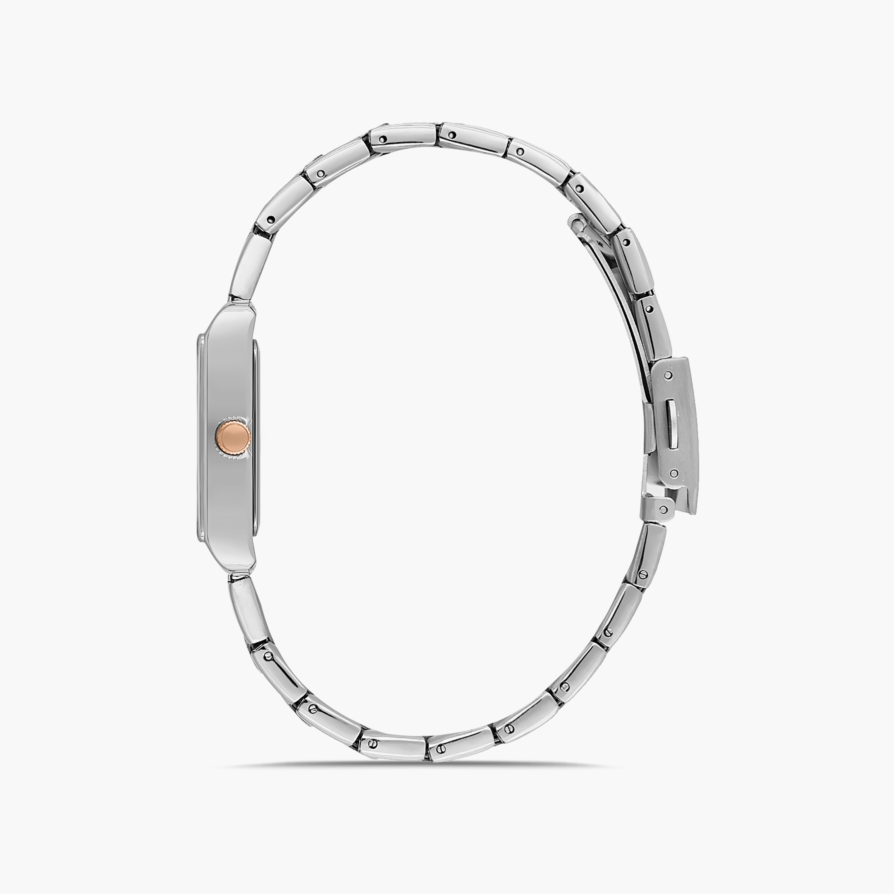 Omax Women's 42 MM Silver & Rose Gold Analog Stainless Steel Watch | 00CFS006N012-women-watchesandjewellery-watches-image-2