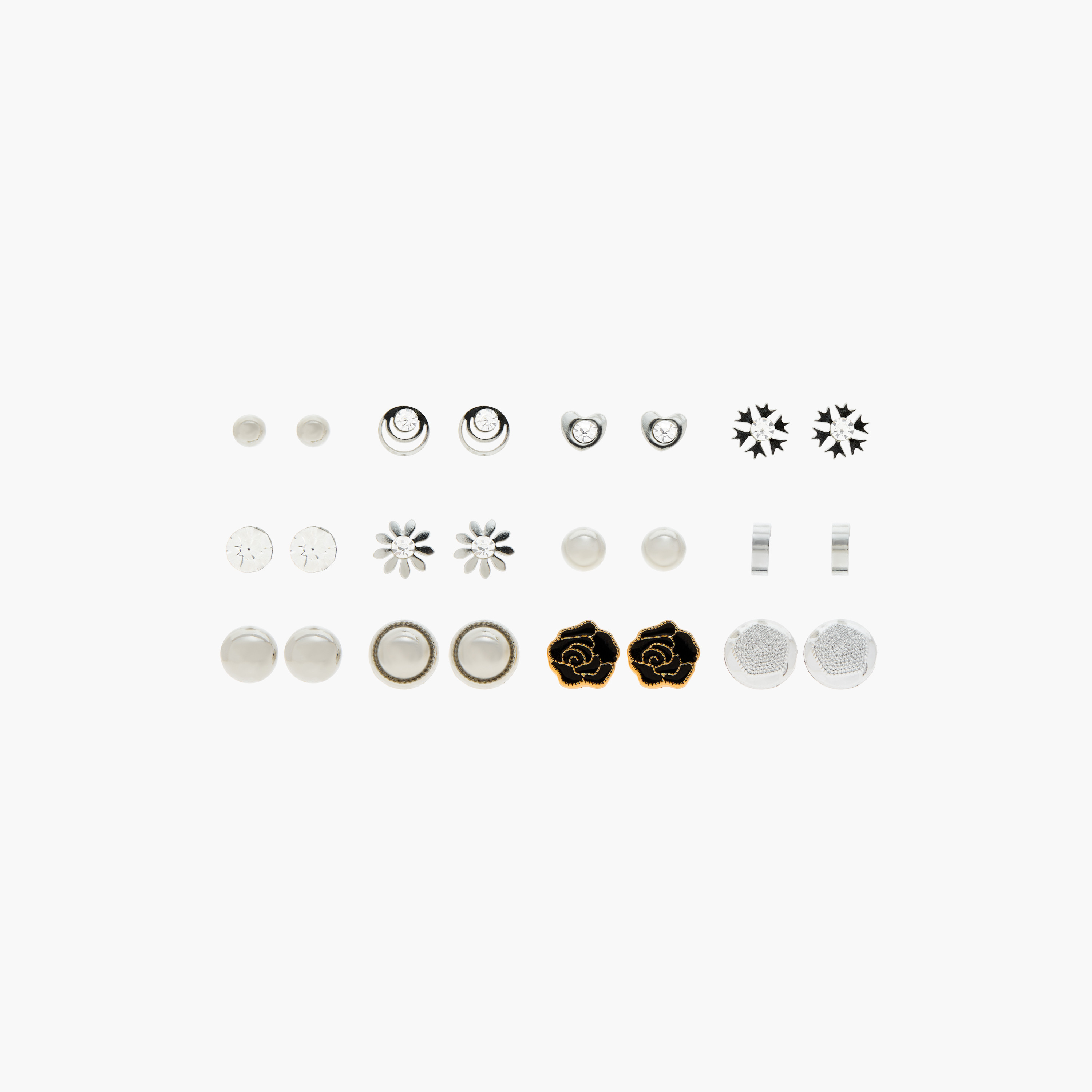 Assorted Stud Earring with Pushback Closure - Set of 12-women-watchesandjewellery-jewellery-earrings-image-1