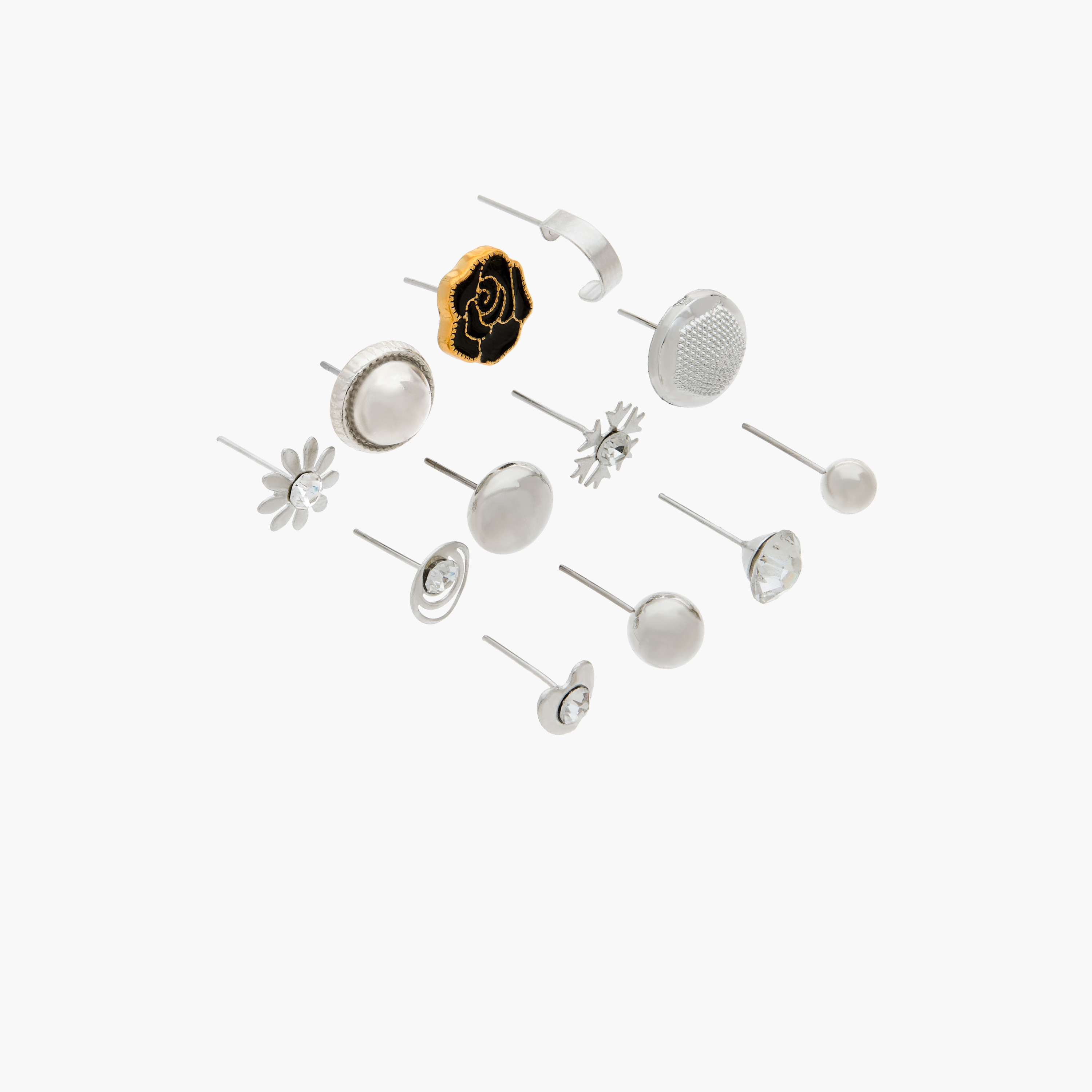 Assorted Stud Earring with Pushback Closure - Set of 12-women-watchesandjewellery-jewellery-earrings-image-2