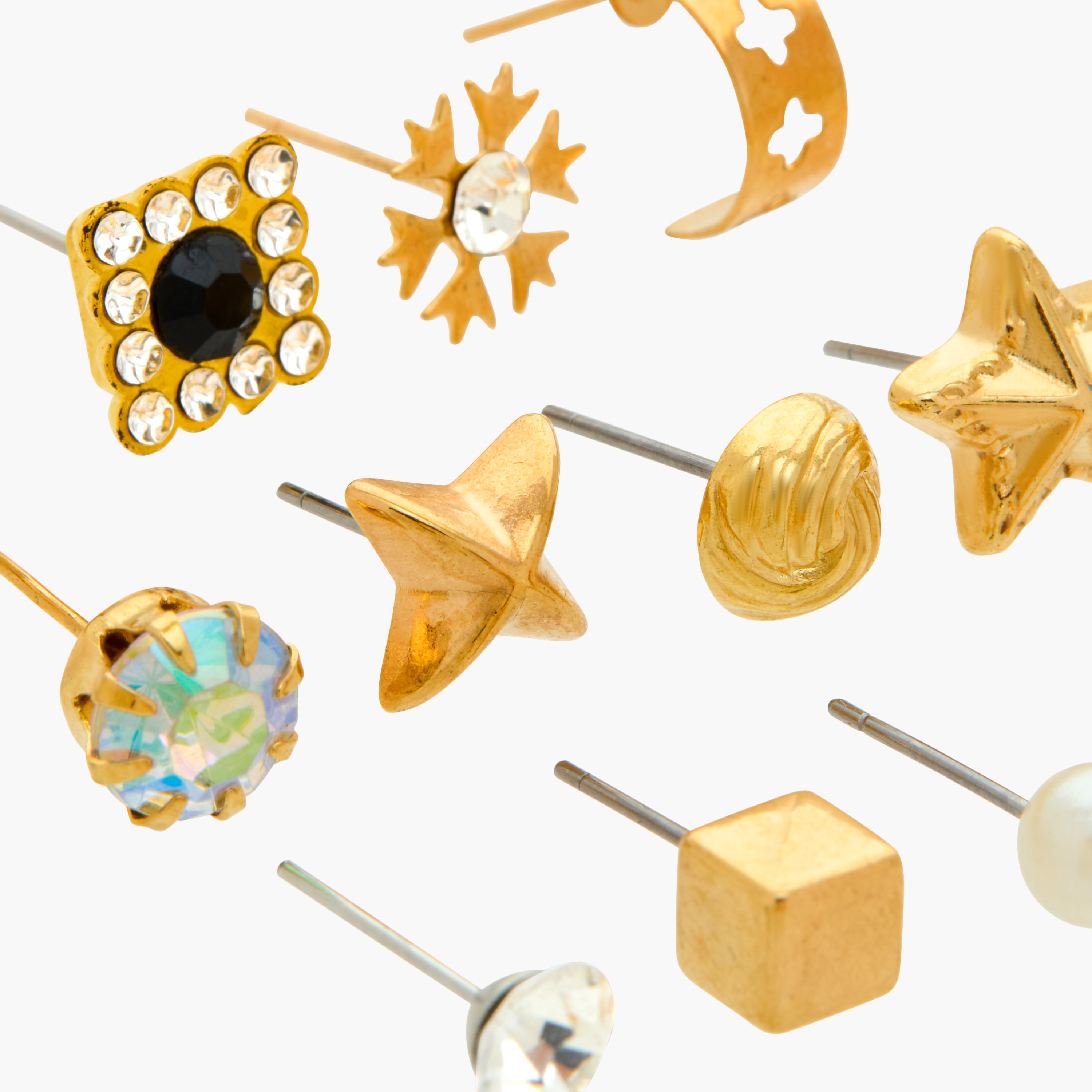 Assorted Stud Earring with Pushback Closure - Set of 12-women-watchesandjewellery-jewellery-earrings-image-3