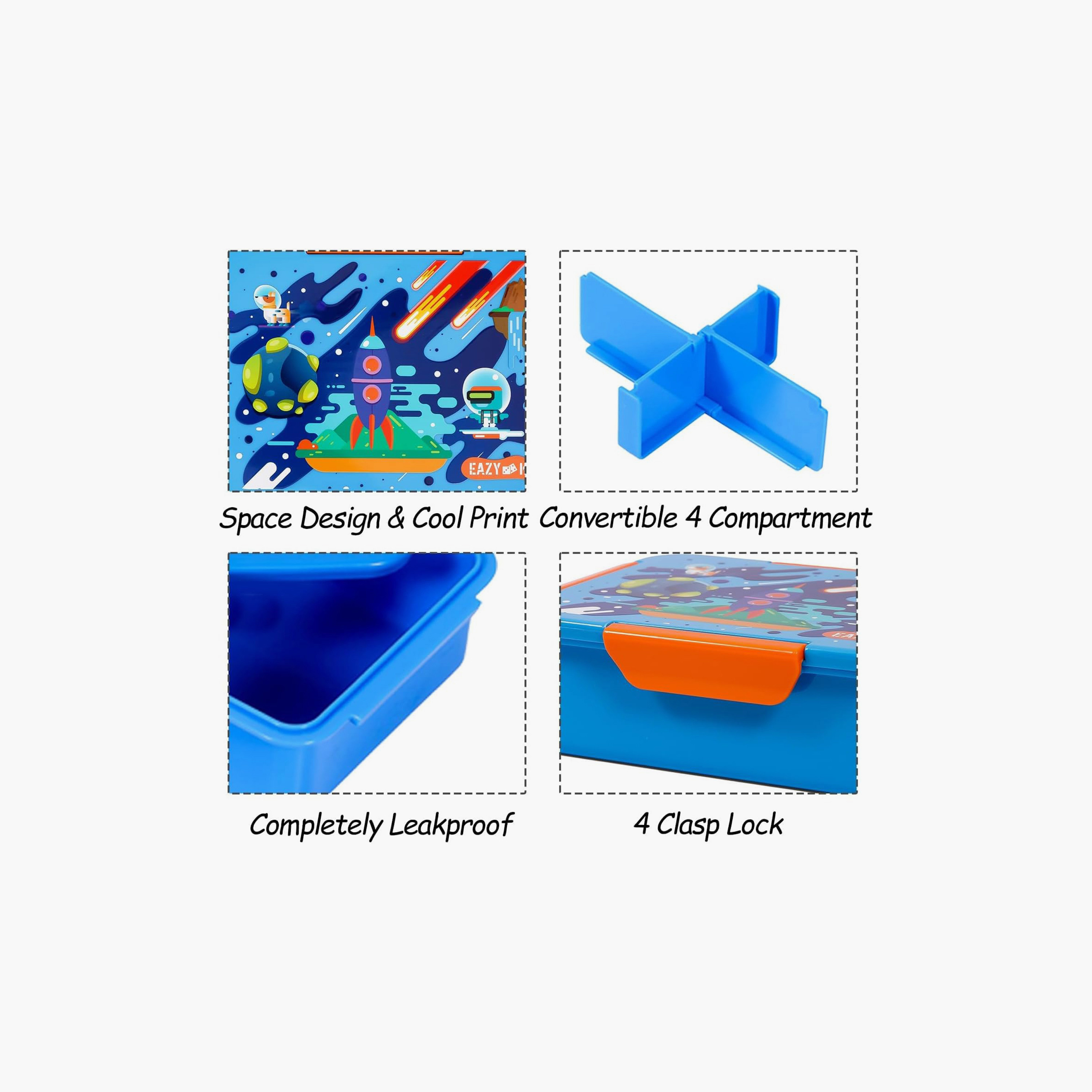صندوق غداء بينتو إيزي كيدز قابل للتحويل - سبيس - 850 مل-school-lunchessentials-lunchboxes-image-4