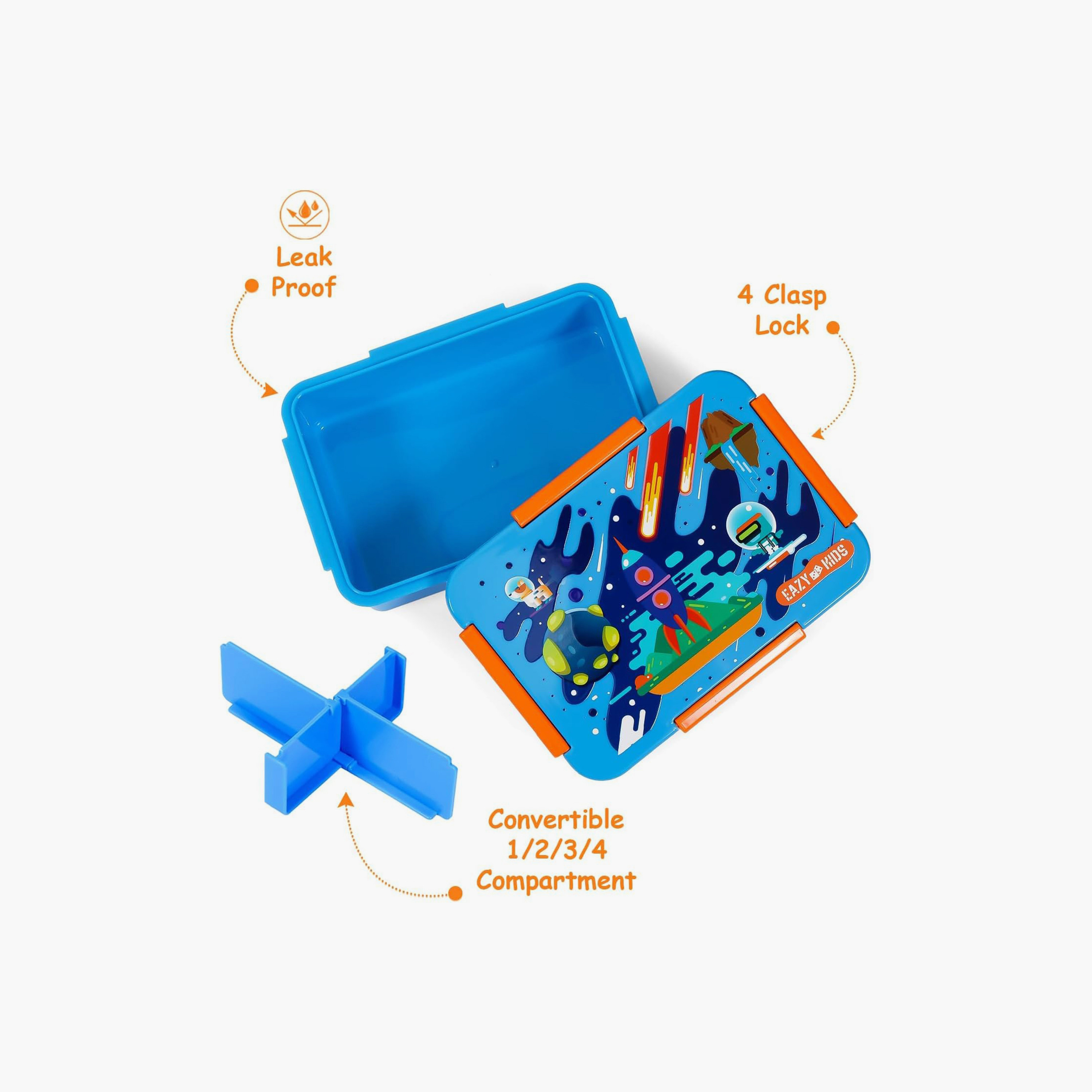 صندوق غداء بينتو إيزي كيدز قابل للتحويل - سبيس - 850 مل-school-lunchessentials-lunchboxes-image-5