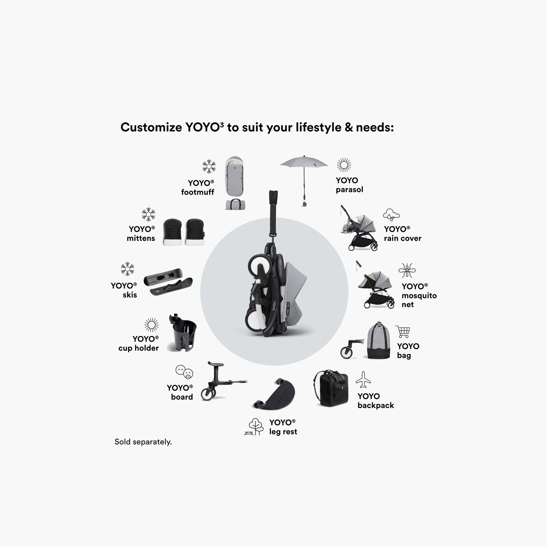 حزمة عربة أطفال يويو لحديثي الولادة 0+ من ستوك-baby-gear-strollersandprams-strollers-image-1