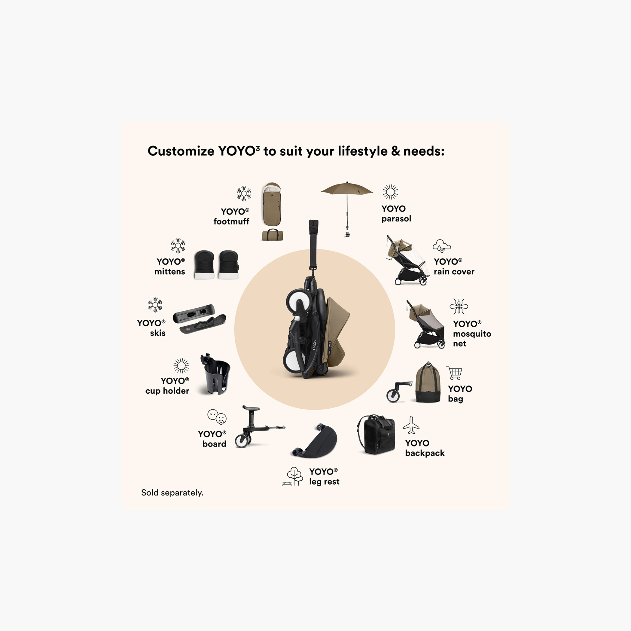 حزمة عربة يويو ملونة للأطفال 6+ من ستوك-baby-gear-strollersandprams-strollers-image-1