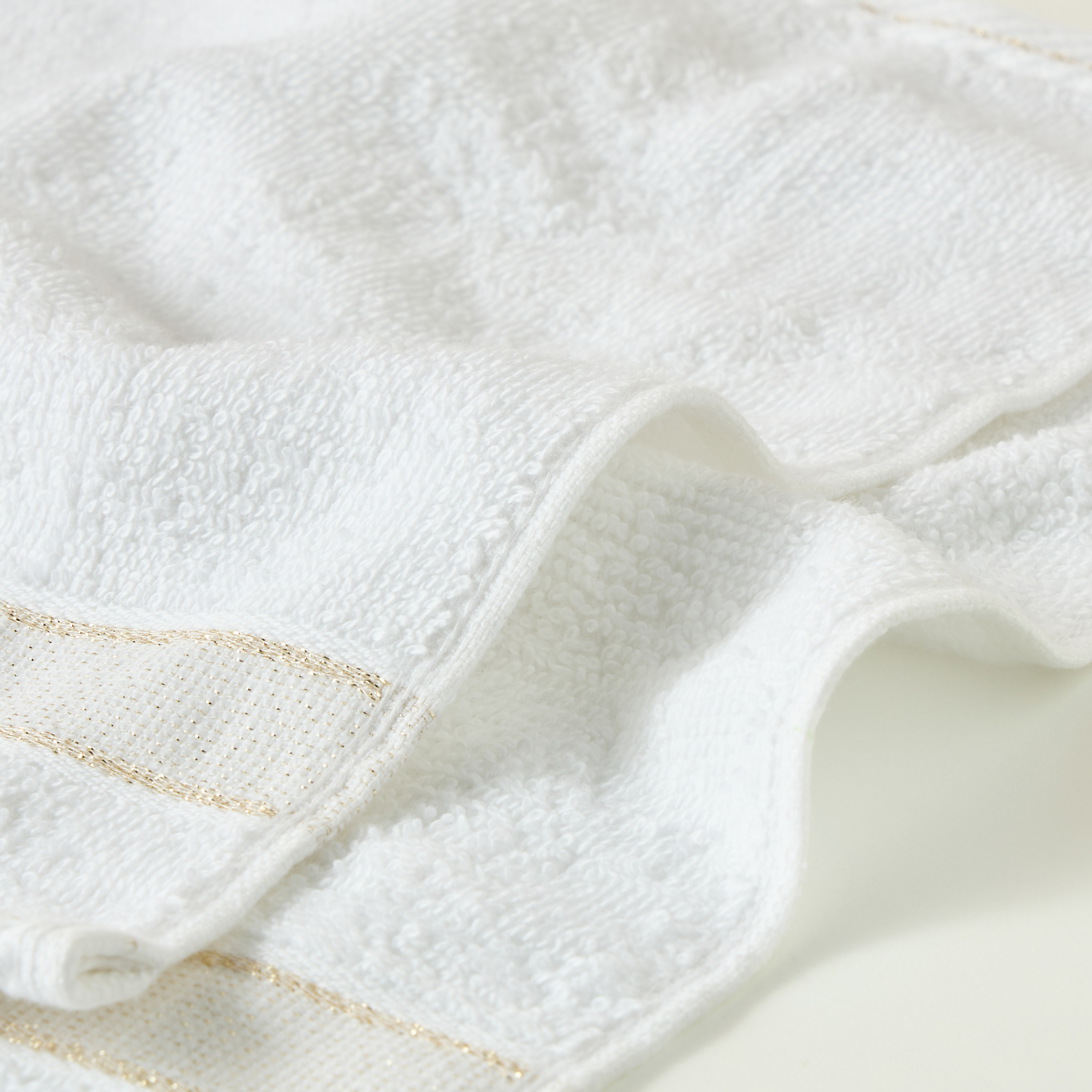 Lurex Weft 4-Piece Cotton Terry Face Towel Set - 30x30 cms-household-bathandlaundry-bathlinen-towels-image-3