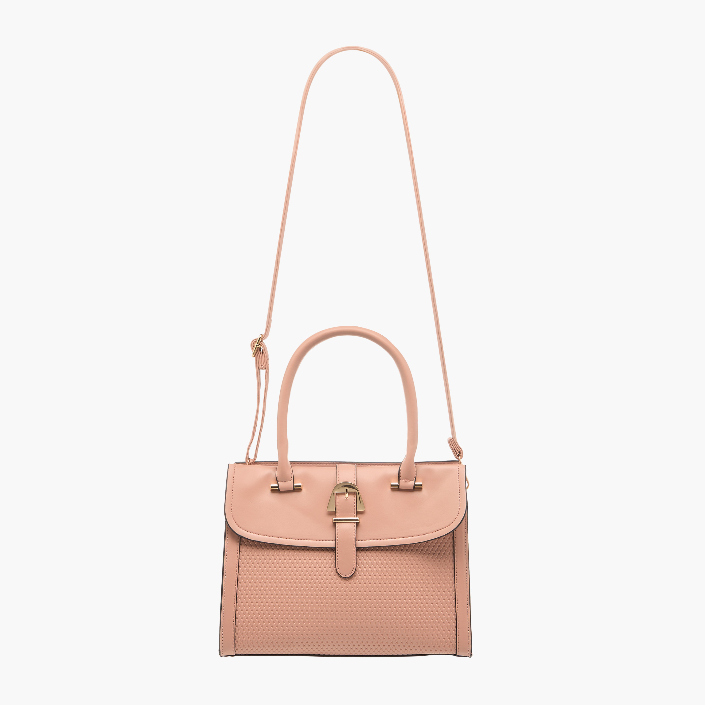 شنطة توتي بحزام بارز الملمس وحمّالة قابلة للفصل ومقابض من ساشا-women-bagsandwallets-handbags-image-3