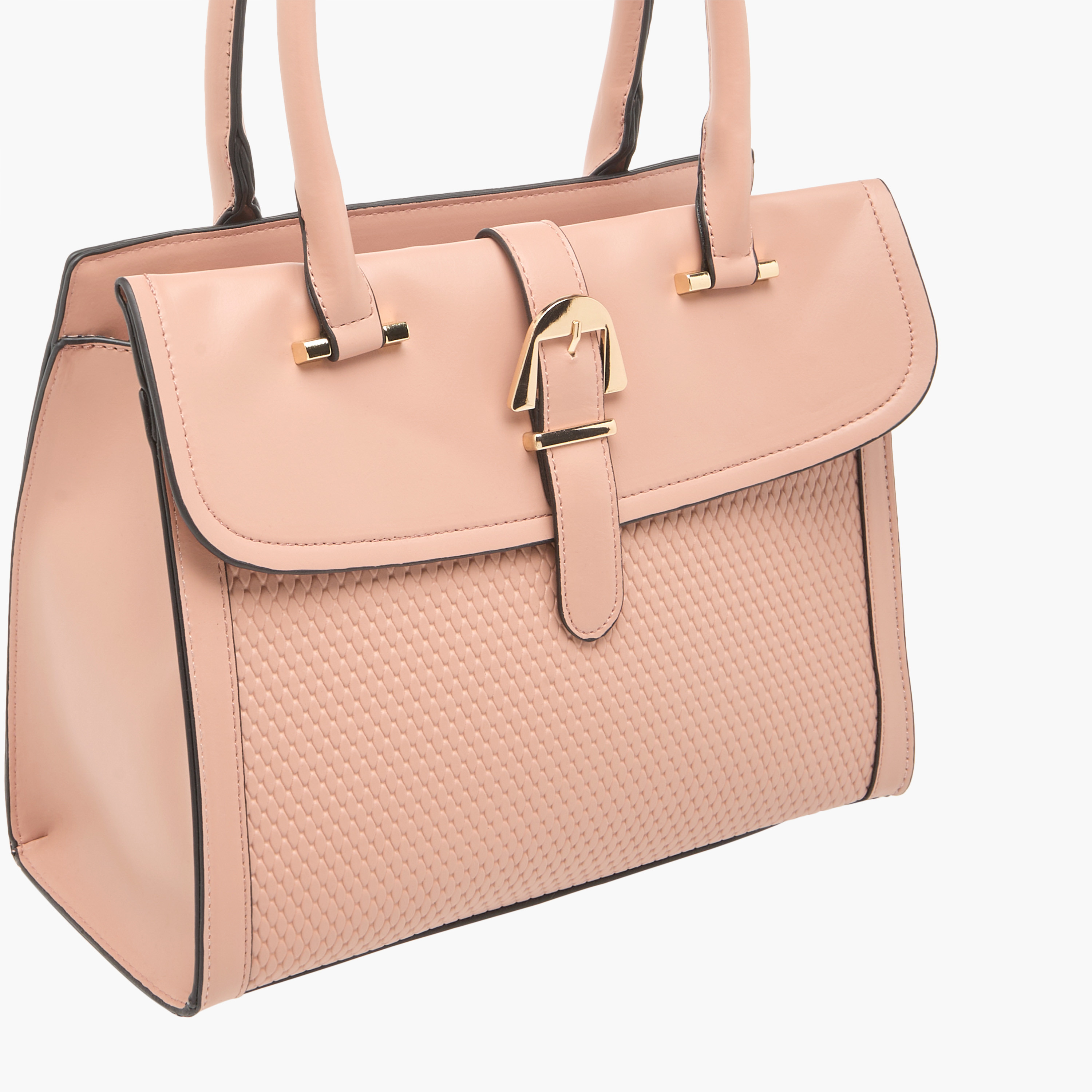 شنطة توتي بحزام بارز الملمس وحمّالة قابلة للفصل ومقابض من ساشا-women-bagsandwallets-handbags-image-5