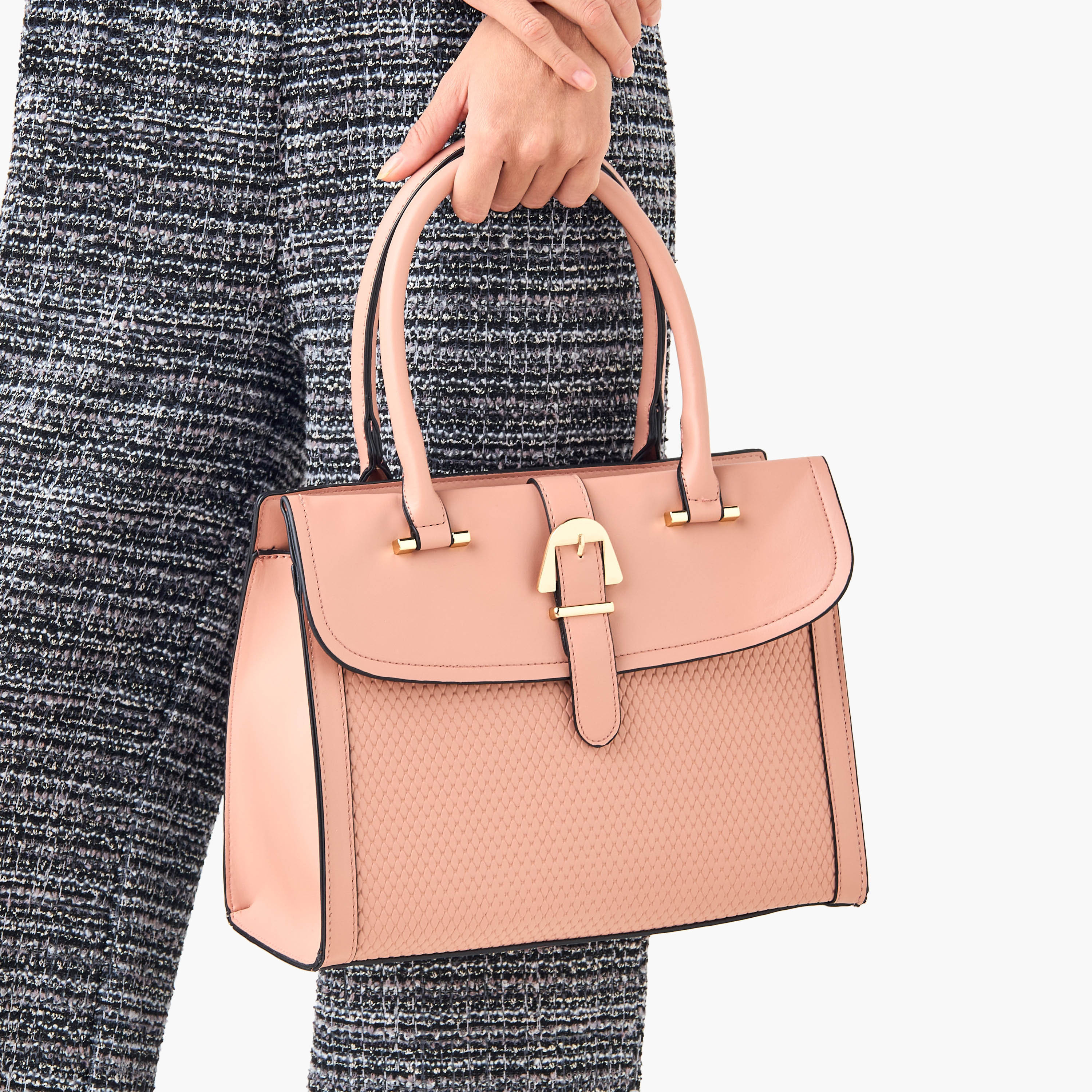 شنطة توتي بحزام بارز الملمس وحمّالة قابلة للفصل ومقابض من ساشا-women-bagsandwallets-handbags-image-8