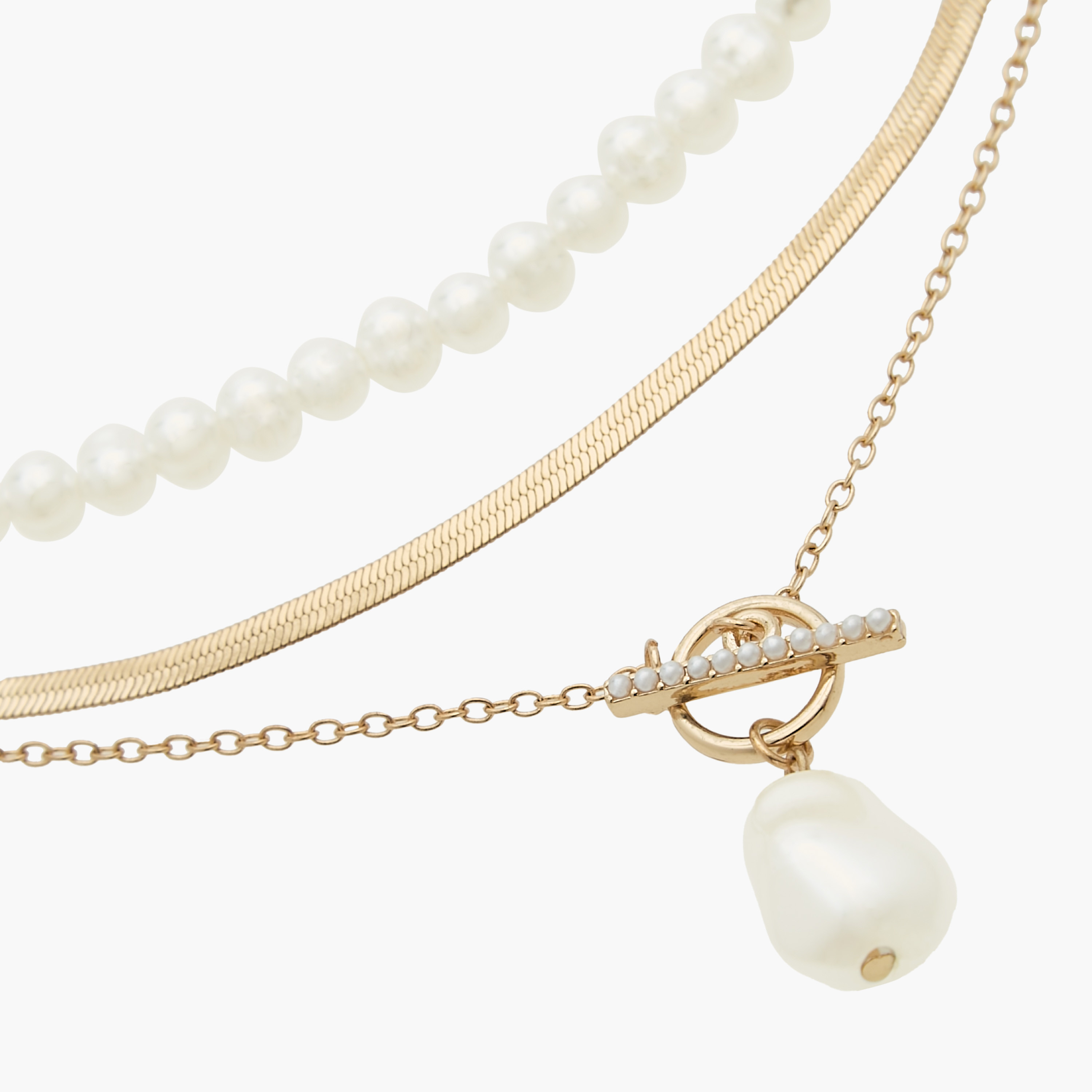 عقد متعدّد الطبقات بدلاية لؤلؤ ومشبك إغلاق-women-watchesandjewellery-jewellery-necklacesandpendants-image-4