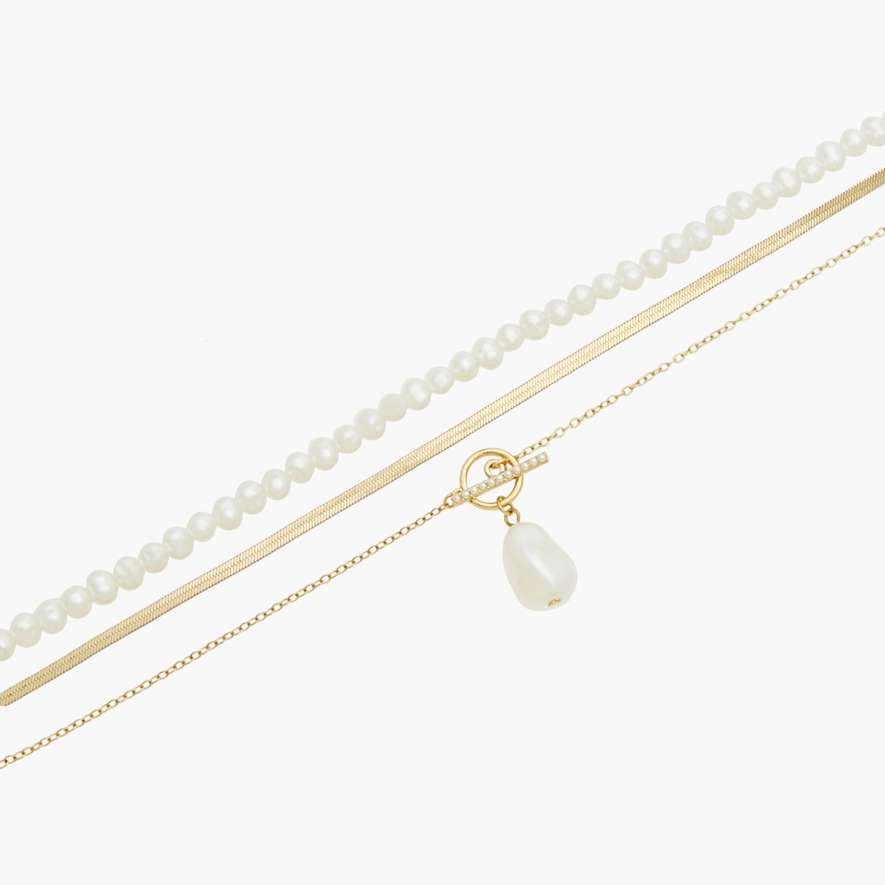 عقد متعدّد الطبقات بدلاية لؤلؤ ومشبك إغلاق-women-watchesandjewellery-jewellery-necklacesandpendants-image-5