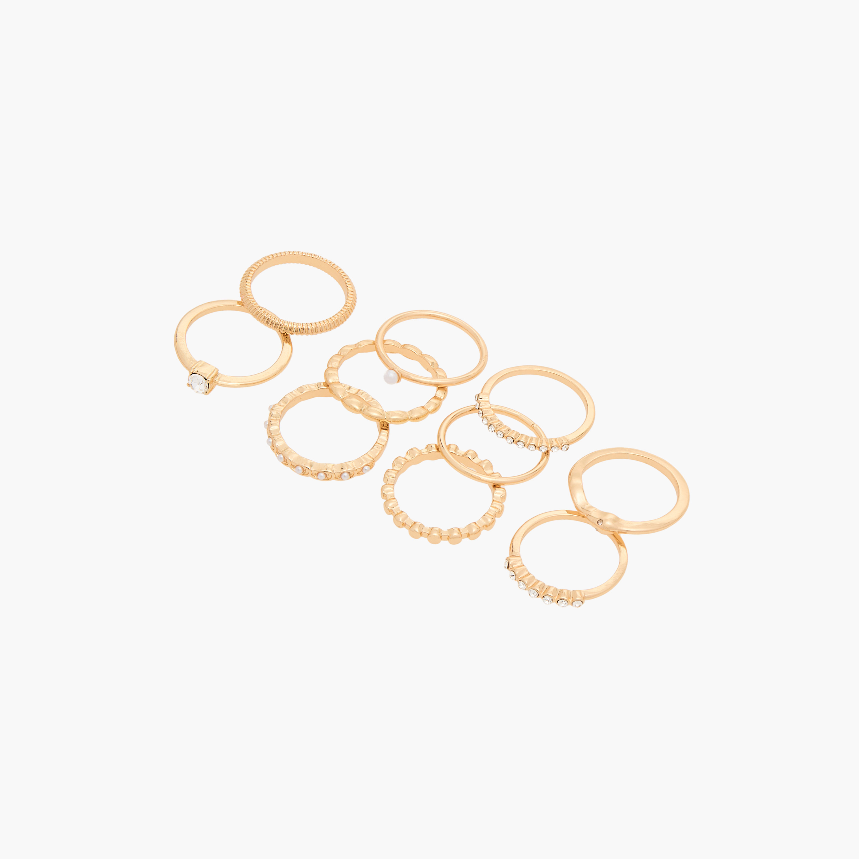 Assorted 10-Piece Ring Set - One Size-women-watchesandjewellery-jewellery-rings-image-2
