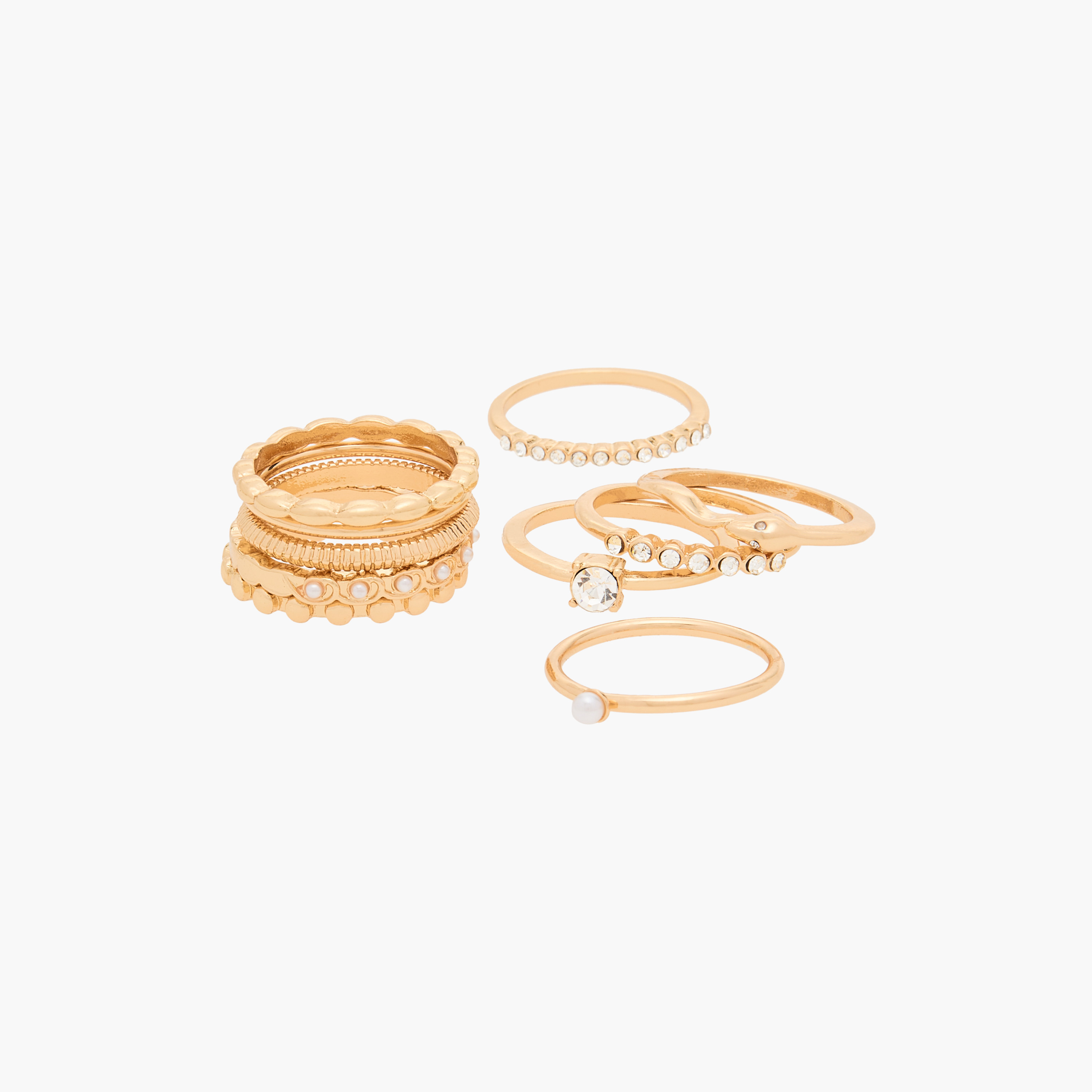 Assorted 10-Piece Ring Set - One Size-women-watchesandjewellery-jewellery-rings-image-3