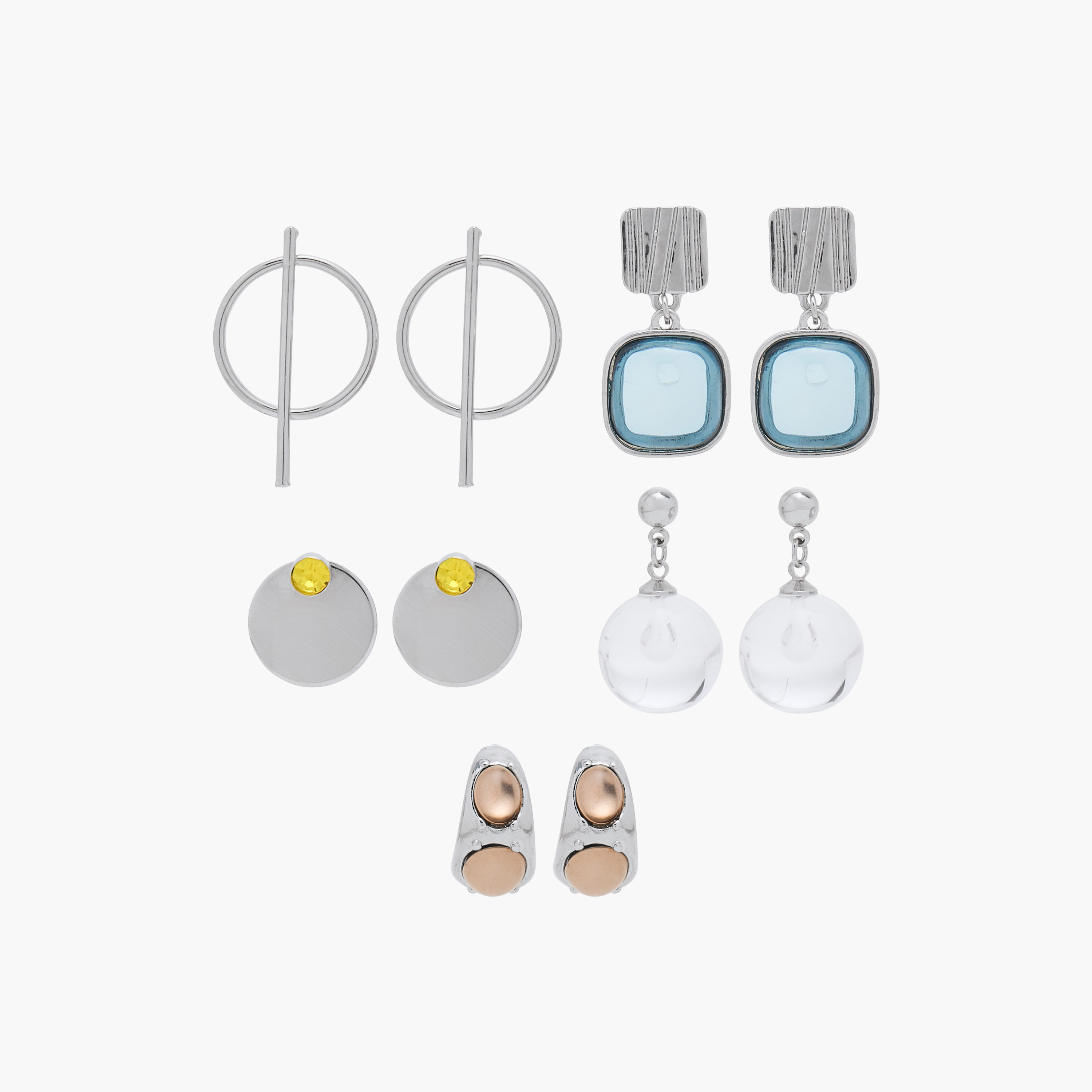 Assorted Earrings with Pushback Closure - Set of 5-women-watchesandjewellery-jewellery-earrings-image-1