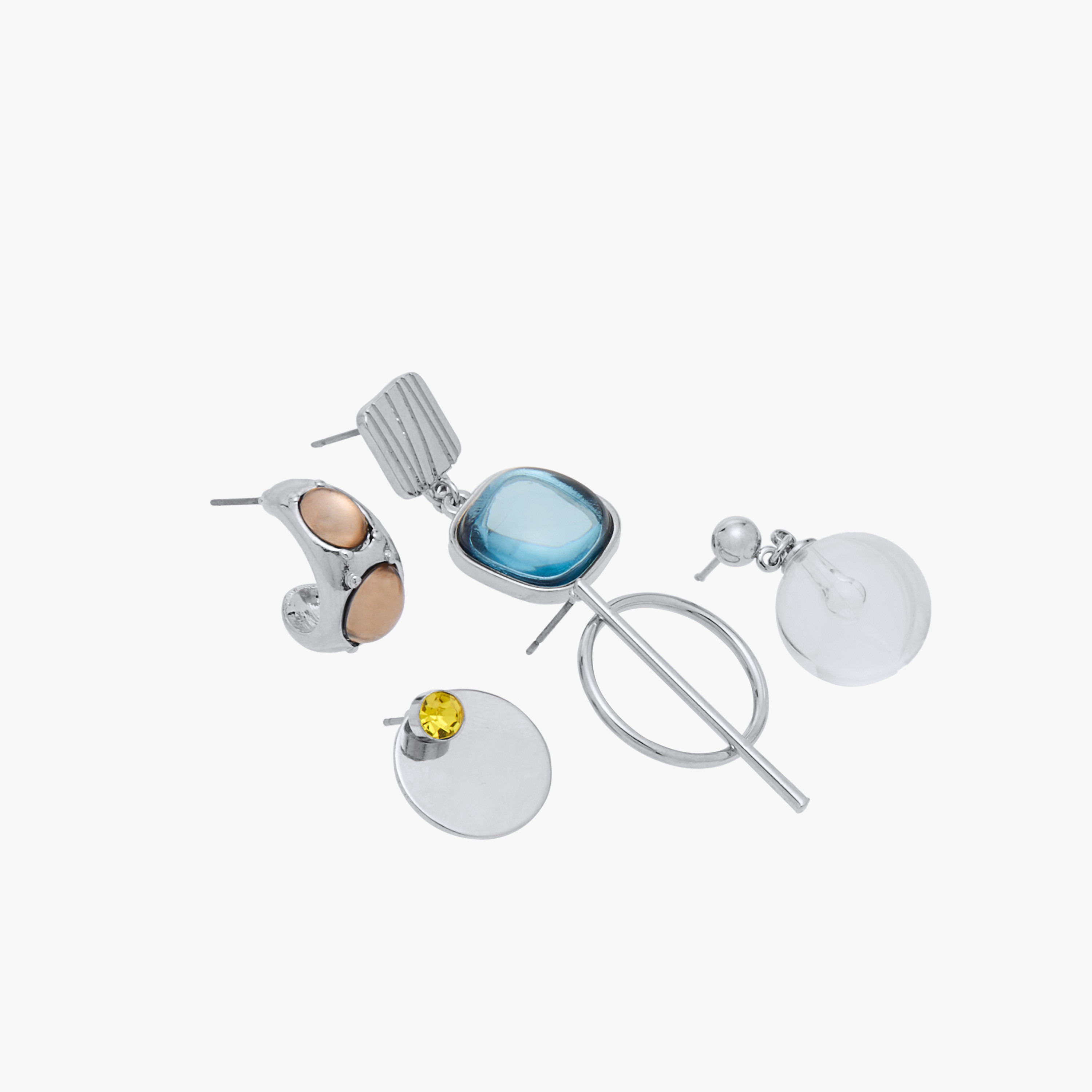 Assorted Earrings with Pushback Closure - Set of 5-women-watchesandjewellery-jewellery-earrings-image-2