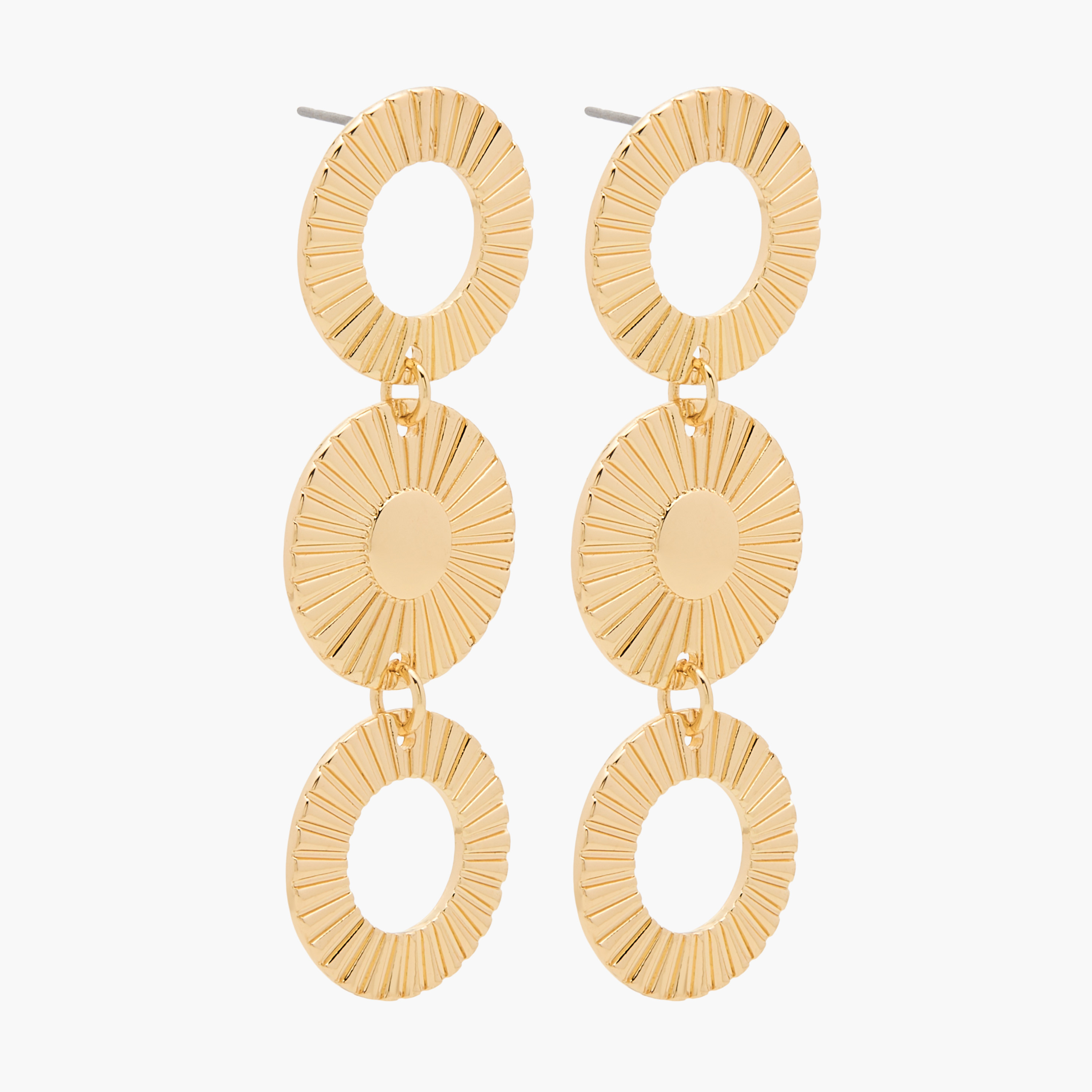 Canvas Textured Dangle Earrings with Pushback Closure-women-watchesandjewellery-jewellery-earrings-image-2