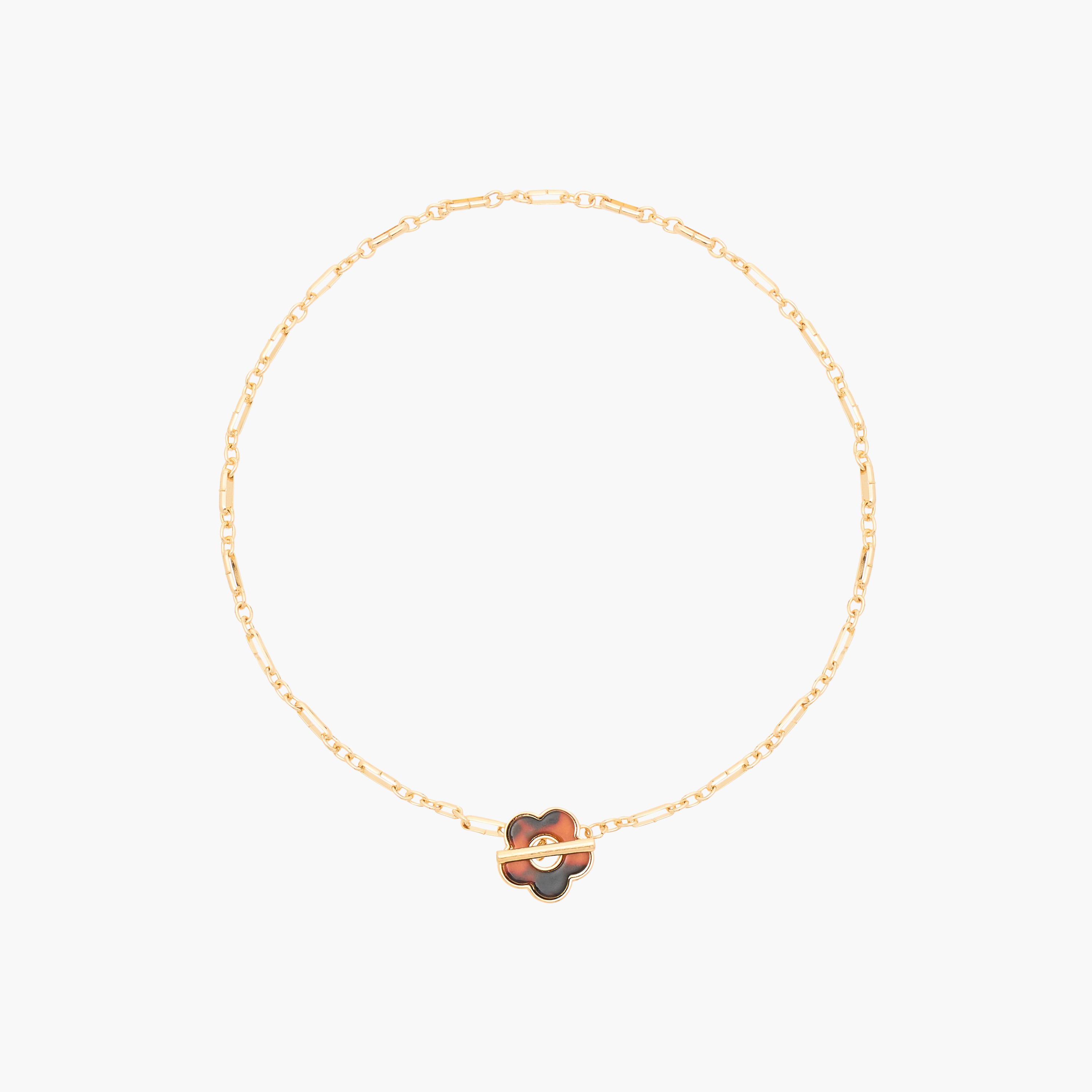 Floral Pendant Necklace with Toggle Clasp Closure-women-watchesandjewellery-jewellery-necklacesandpendants-image-1