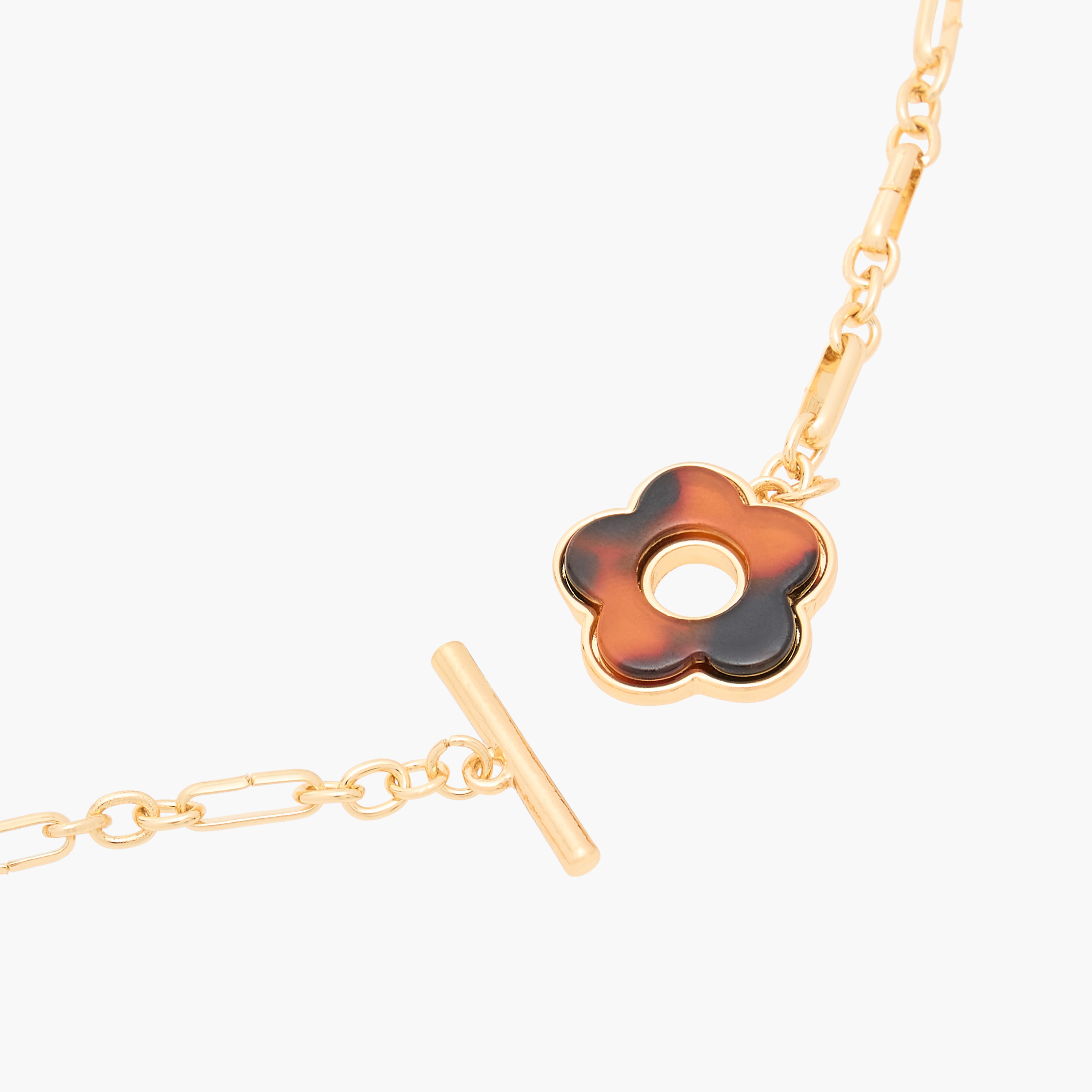 Floral Pendant Necklace with Toggle Clasp Closure-women-watchesandjewellery-jewellery-necklacesandpendants-image-3