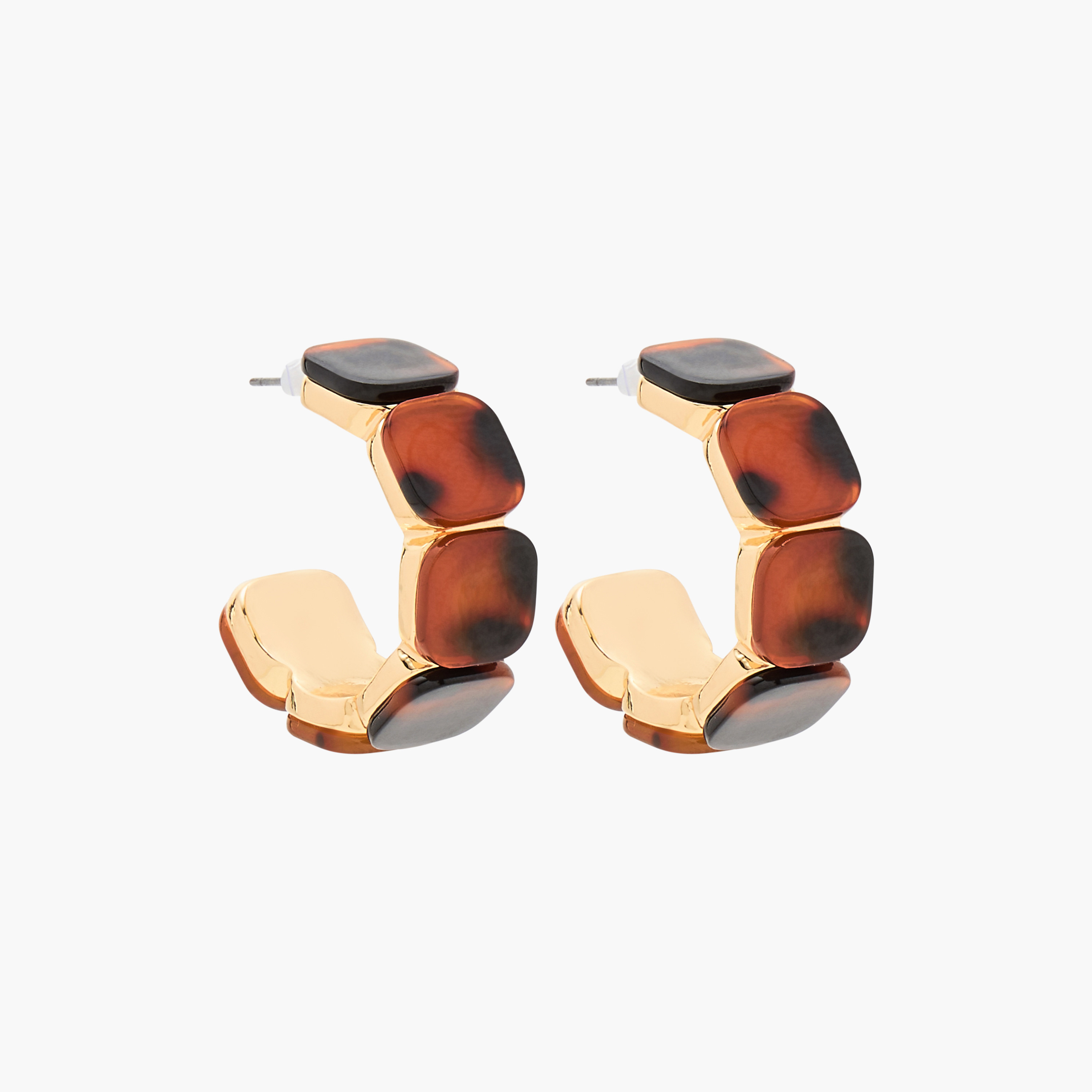 Canvas Metallic Hoop Earrings with Pushback Closure-women-watchesandjewellery-jewellery-earrings-image-1