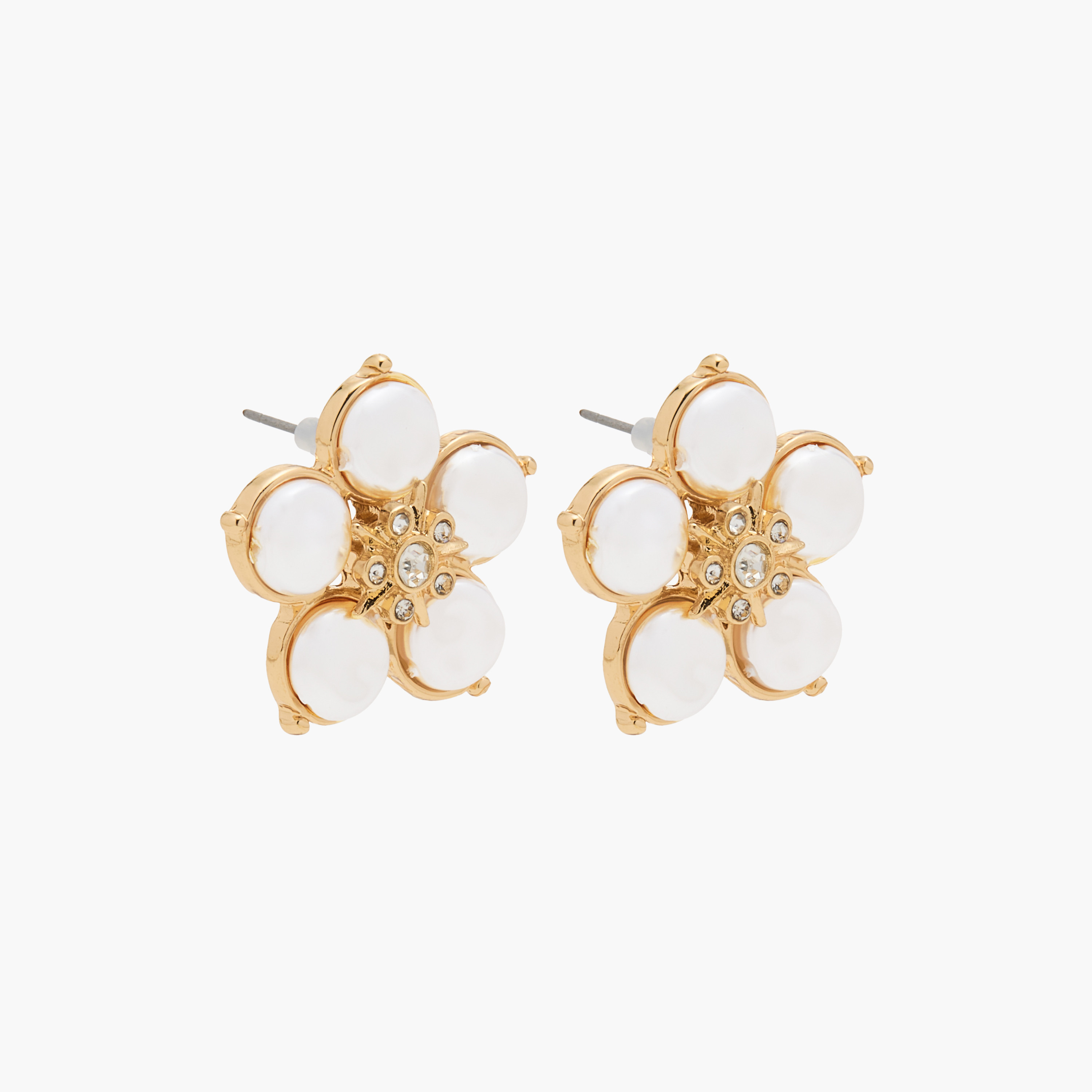 حلق بتصميم أزهار مرصّع ومكبس إغلاق خلفي-women-watchesandjewellery-jewellery-earrings-image-2