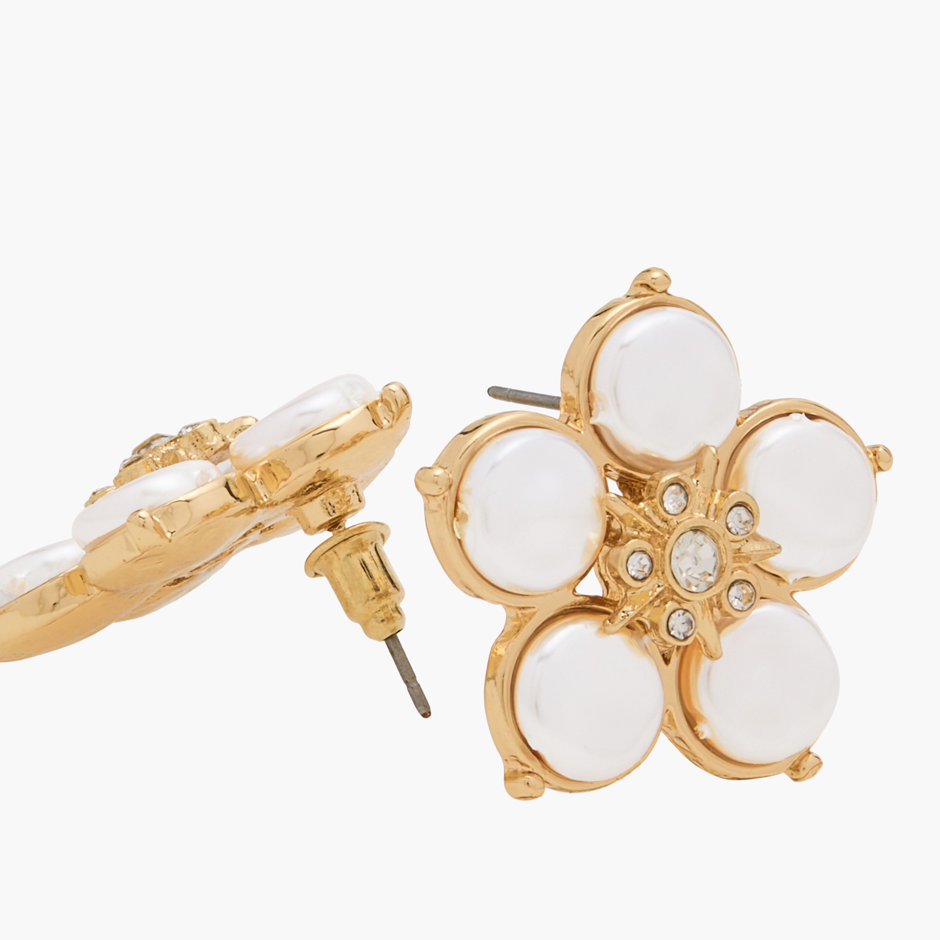 حلق بتصميم أزهار مرصّع ومكبس إغلاق خلفي-women-watchesandjewellery-jewellery-earrings-image-3