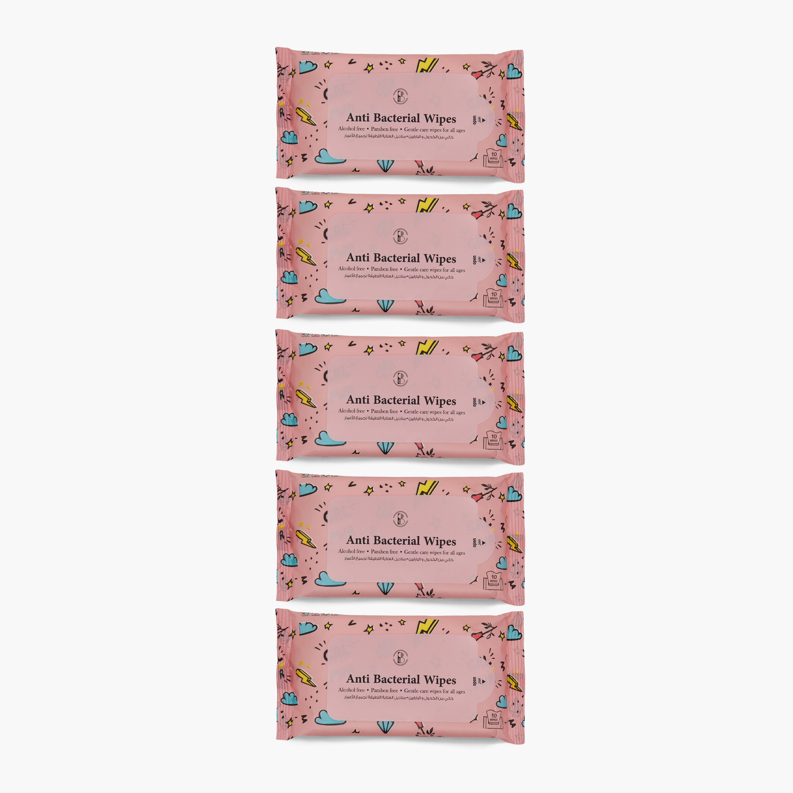 Beautysta Anti-Bacterial 10-Sheet Wet Wipes - Set of 5-beautyandpersonalcare-makeup-face-makeupremovers-image-2