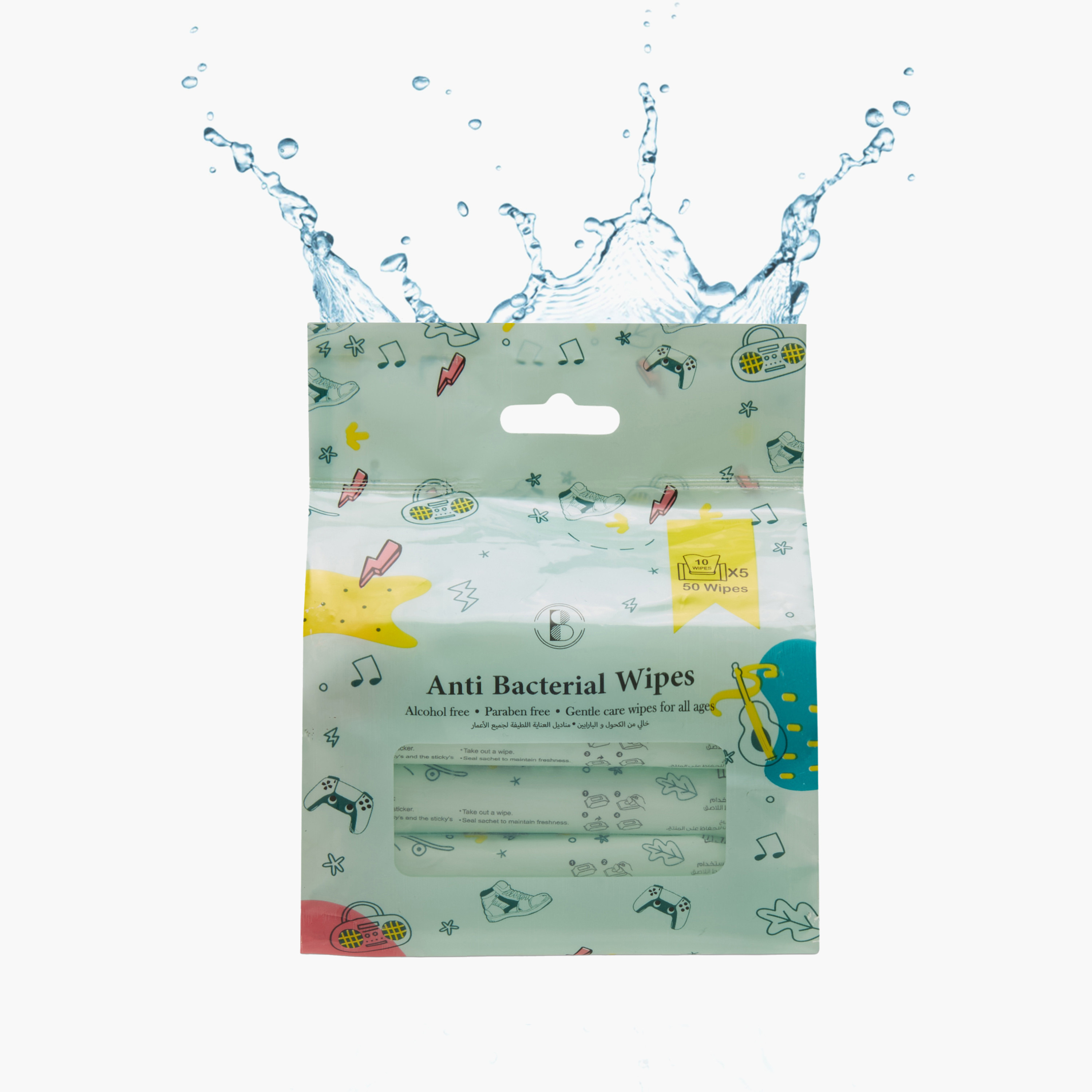 Beautysta Anti-Bacterial 10-Sheet Wet Wipes - Set of 5-beautyandpersonalcare-makeup-face-makeupremovers-image-1
