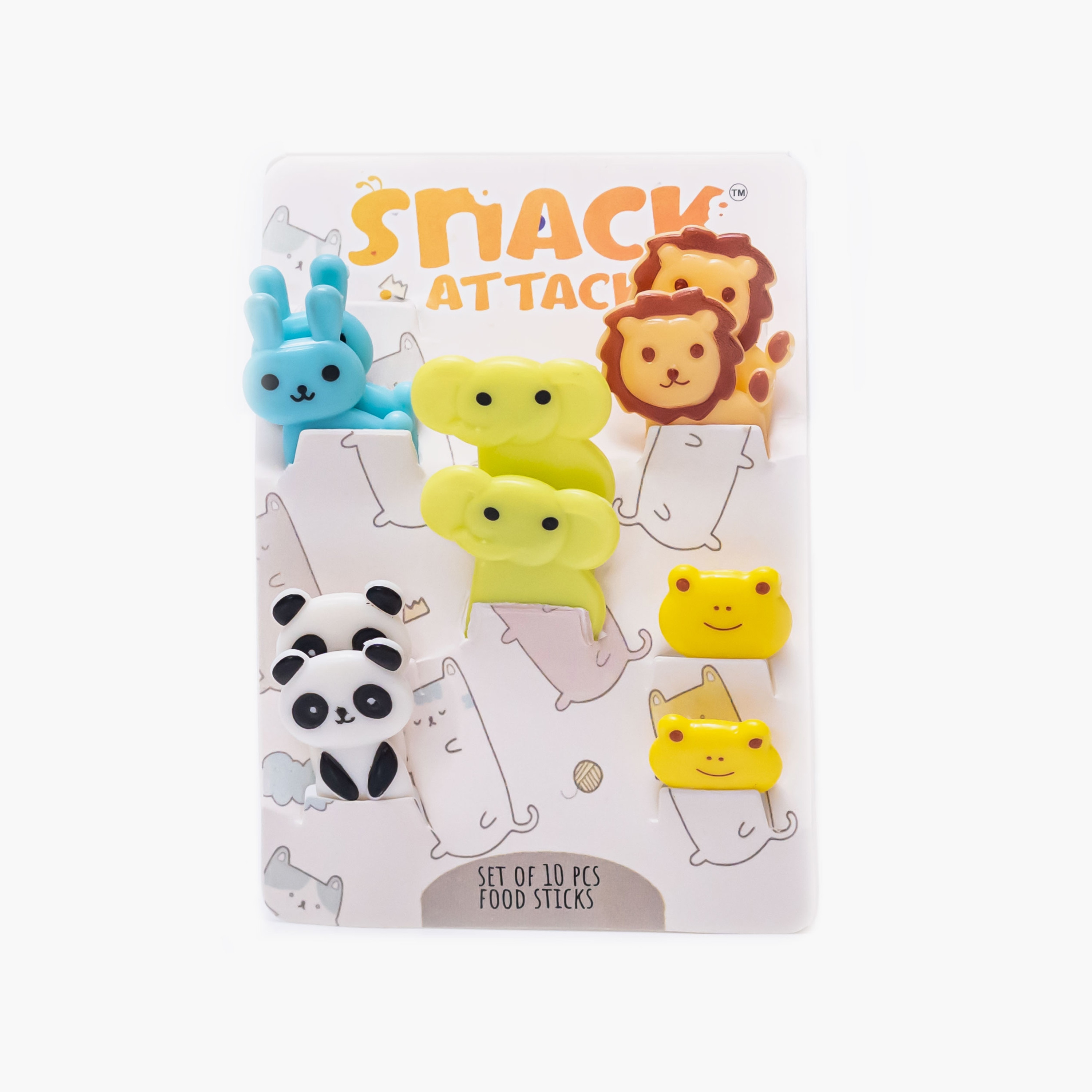 Snack Attack 10-Piece BPA Free Food Forks - Multicolour-school-lunchessentials-lunchboxes-image-1