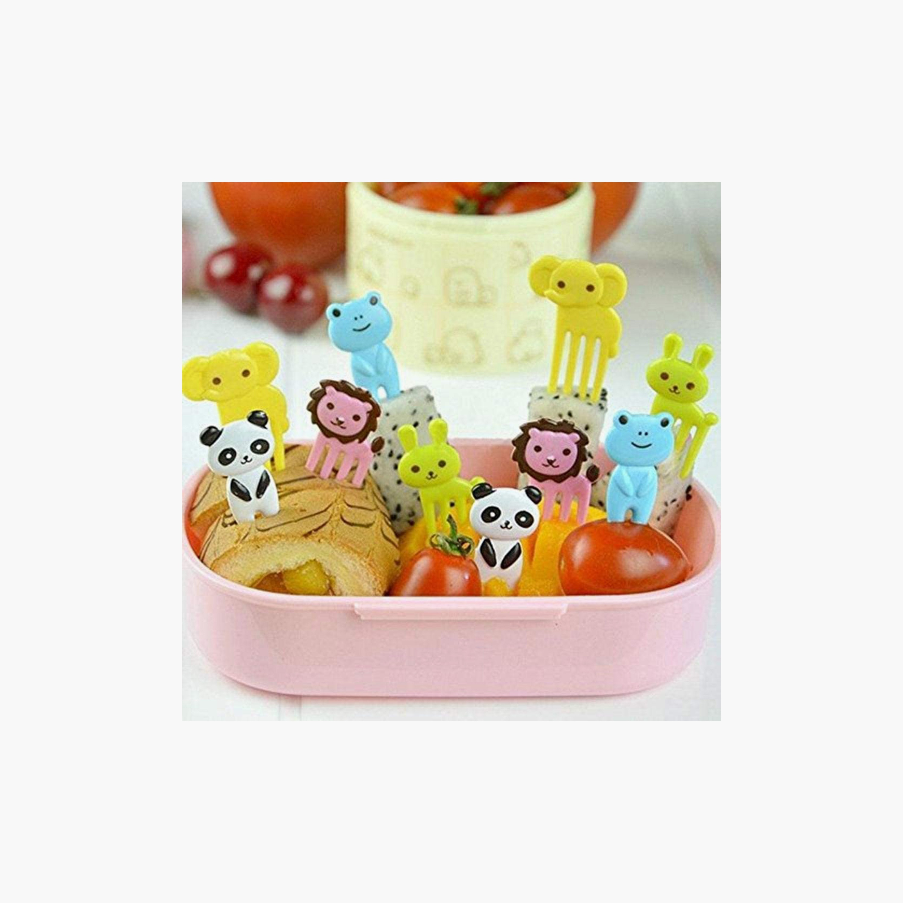 Snack Attack 10-Piece BPA Free Food Forks - Multicolour-school-lunchessentials-lunchboxes-image-2