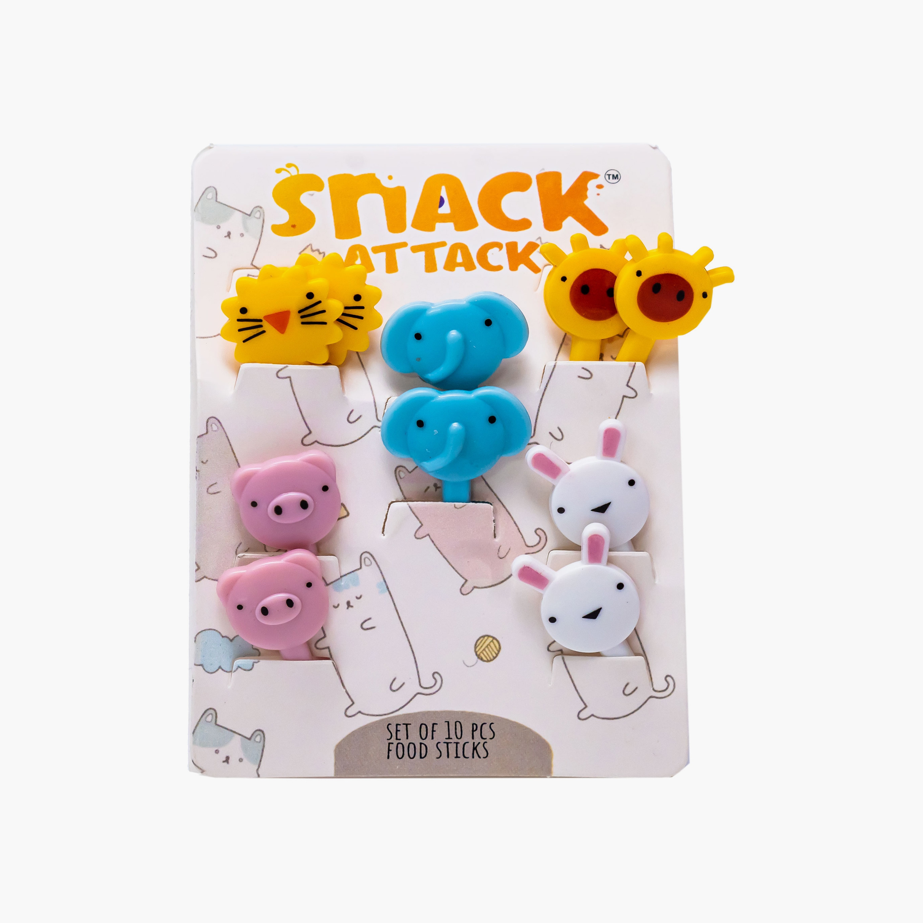 خلة الطعام الخالية مادة BPA 10 قطع من سناك أتاك - متعددة الألوان-school-lunchessentials-lunchboxes-image-1