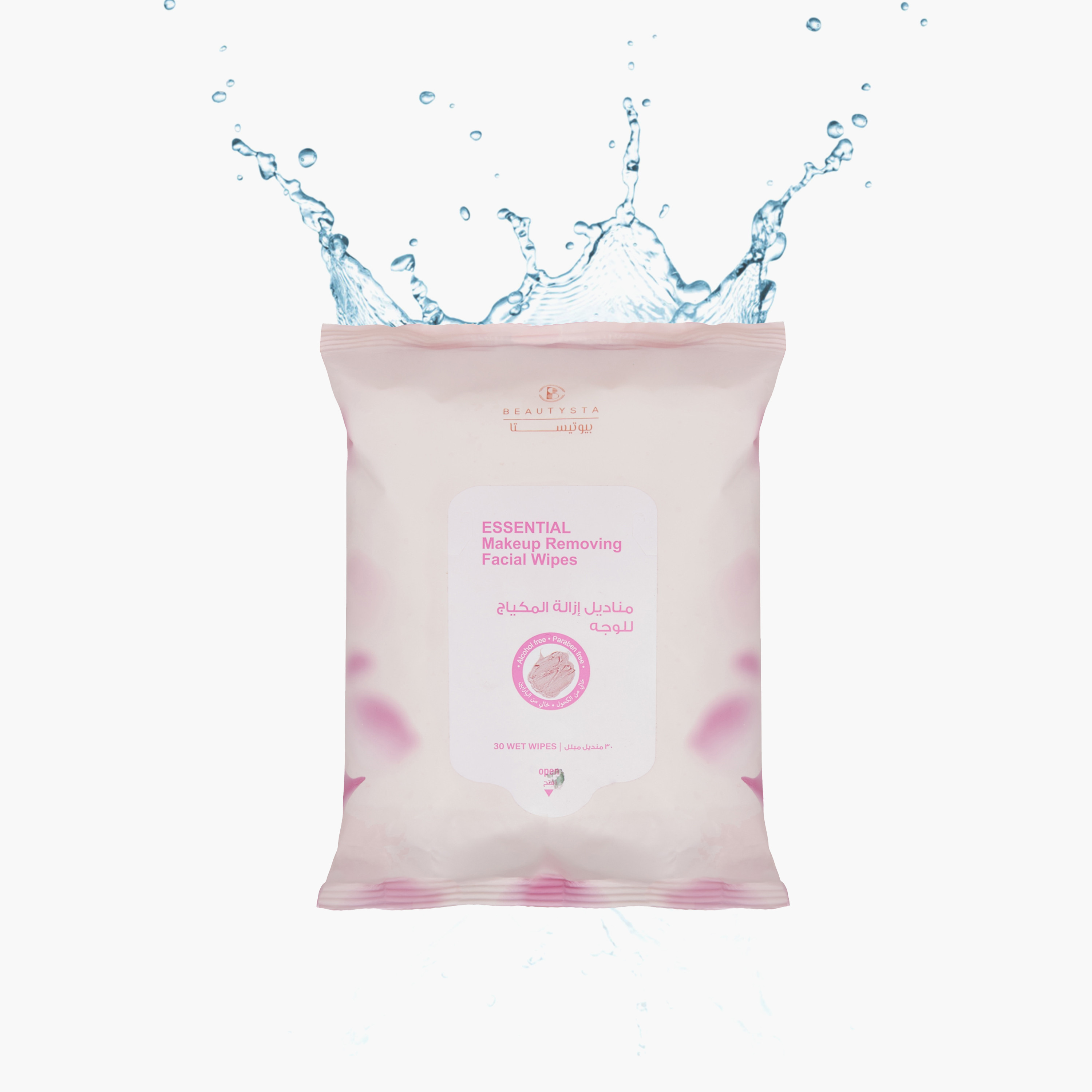 Beautysta 30-Piece Rose Micellar Makeup Removing Wipes-beautyandpersonalcare-skin-cleansers-makeupremovers-image-1