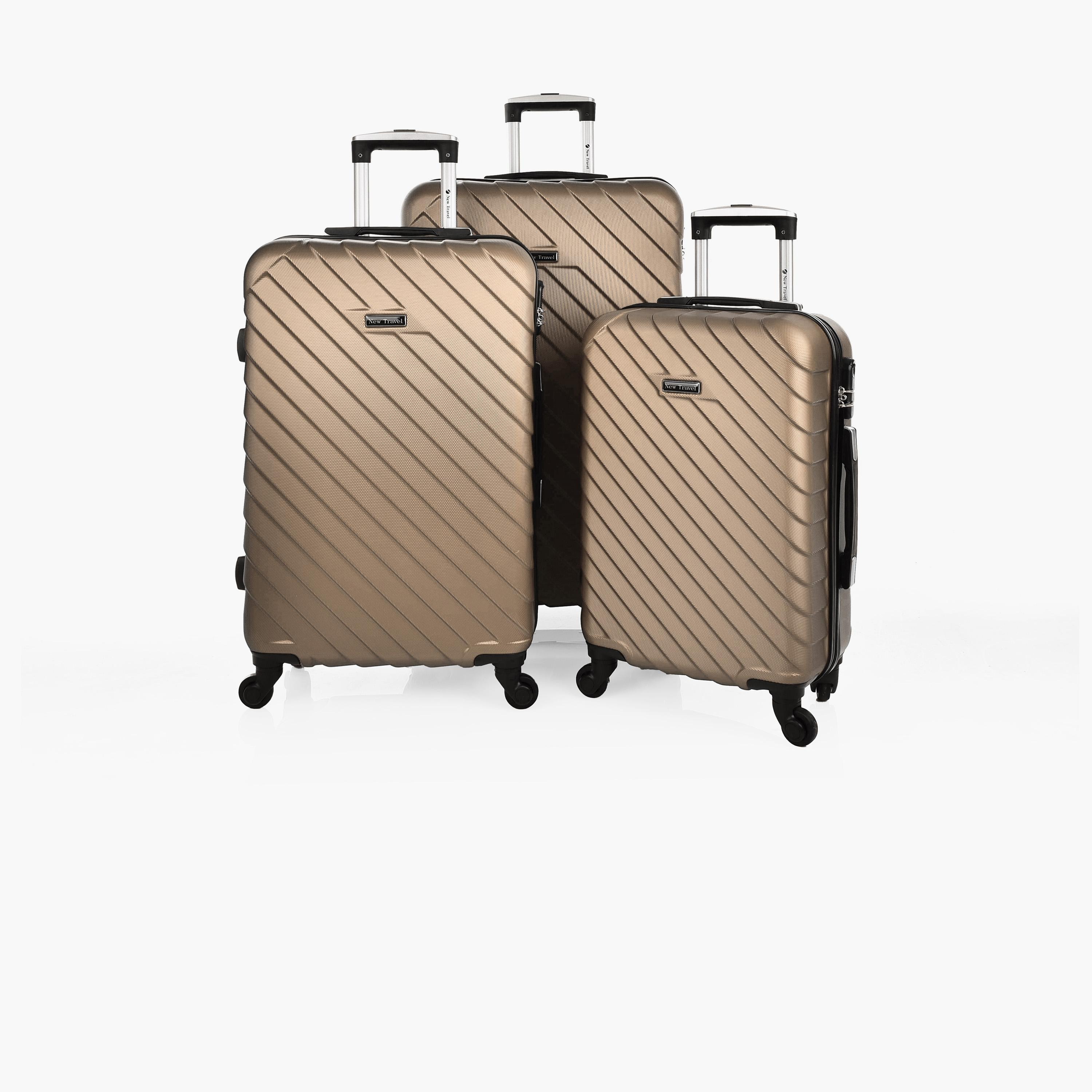 نيو ترافيل- طقم شنط سفر 3 شنط ABS بأربع عجلات دوارة مع قفل مركب | 0149/3p-travel-luggagesandbags-luggage-image-13