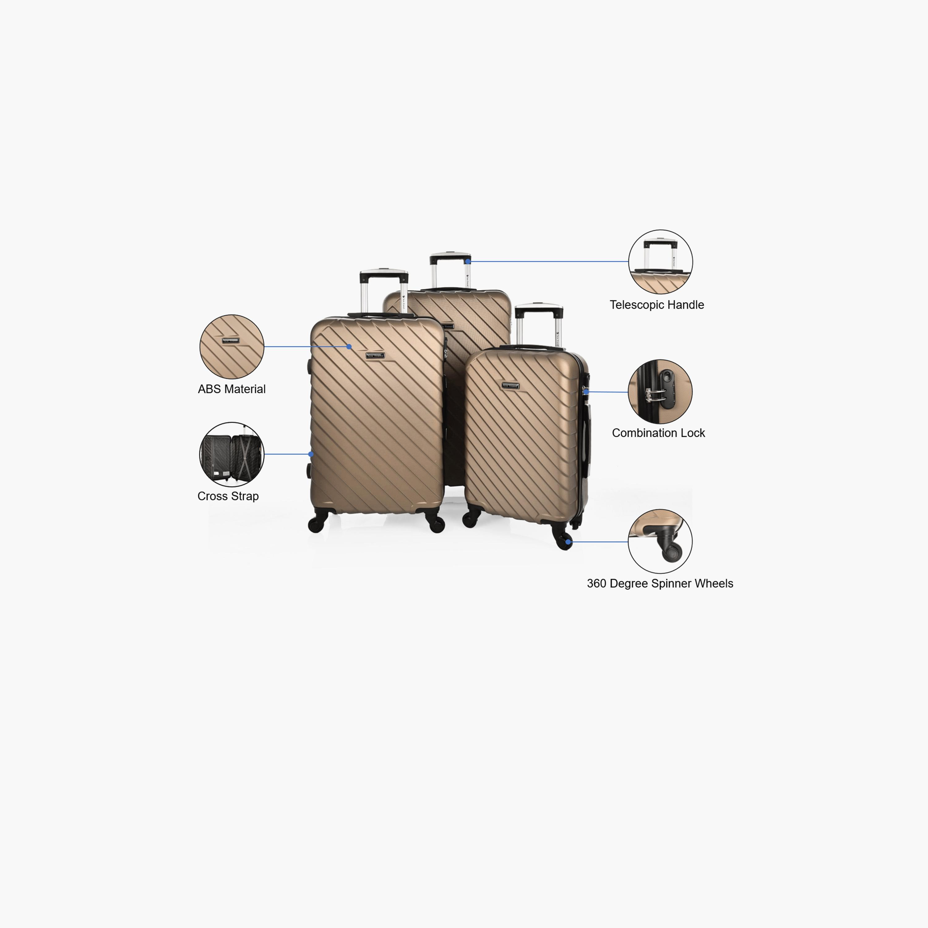 New Travel Set of 3 ABS Hardcase 4-Wheeler Spinner Trolley Bag with Combination Lock | 0149/3P-travel-luggagesandbags-luggage-image-5